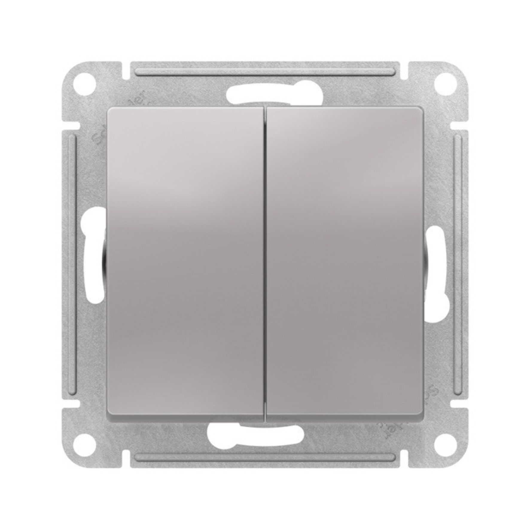 Выключатель 2-кл. СП AtlasDesign 10А IP20 (сх. 5) 10AX механизм алюм. SE ATN000351