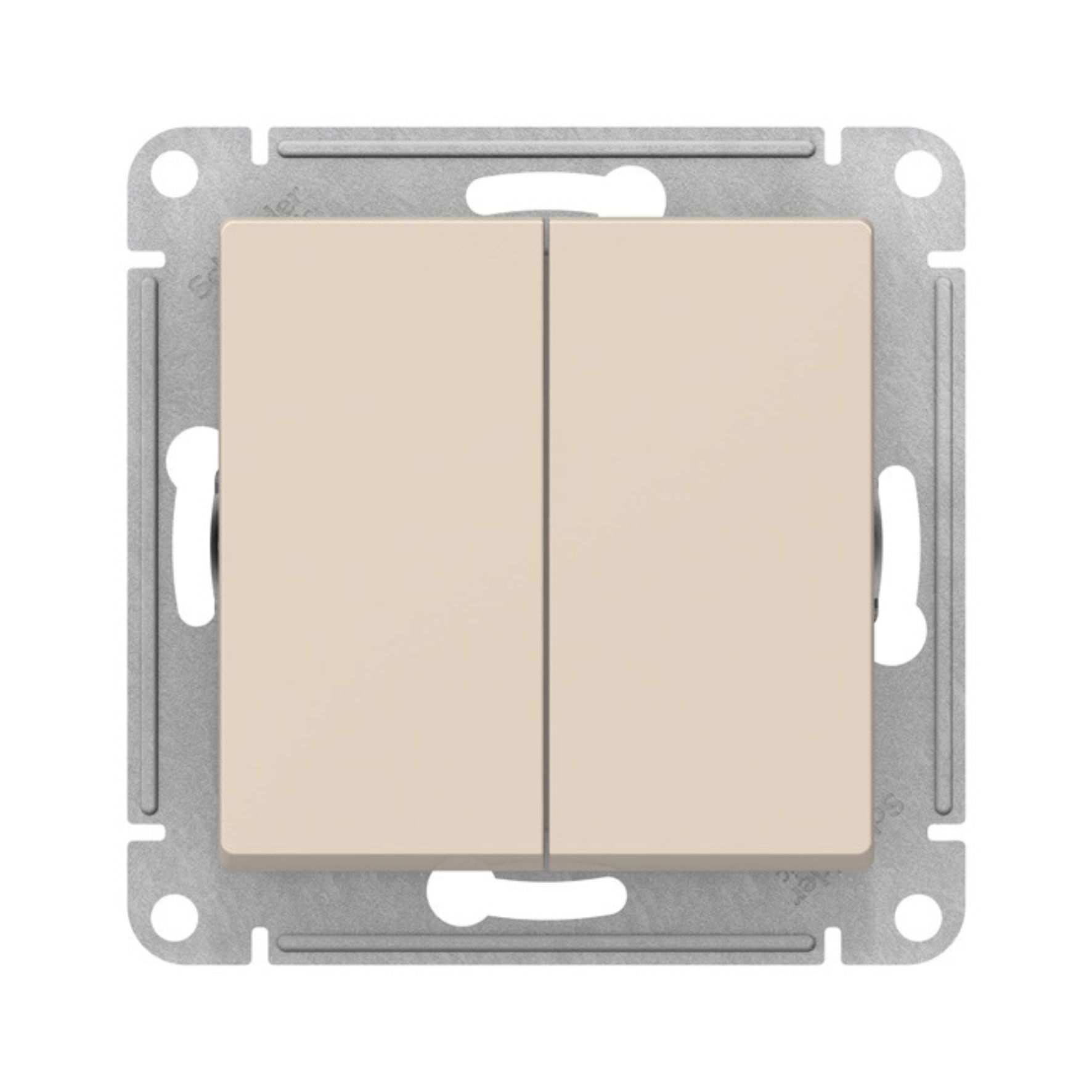 Выключатель 2-кл. СП AtlasDesign 10А IP20 (сх. 5) 10AX механизм беж. SE ATN000251