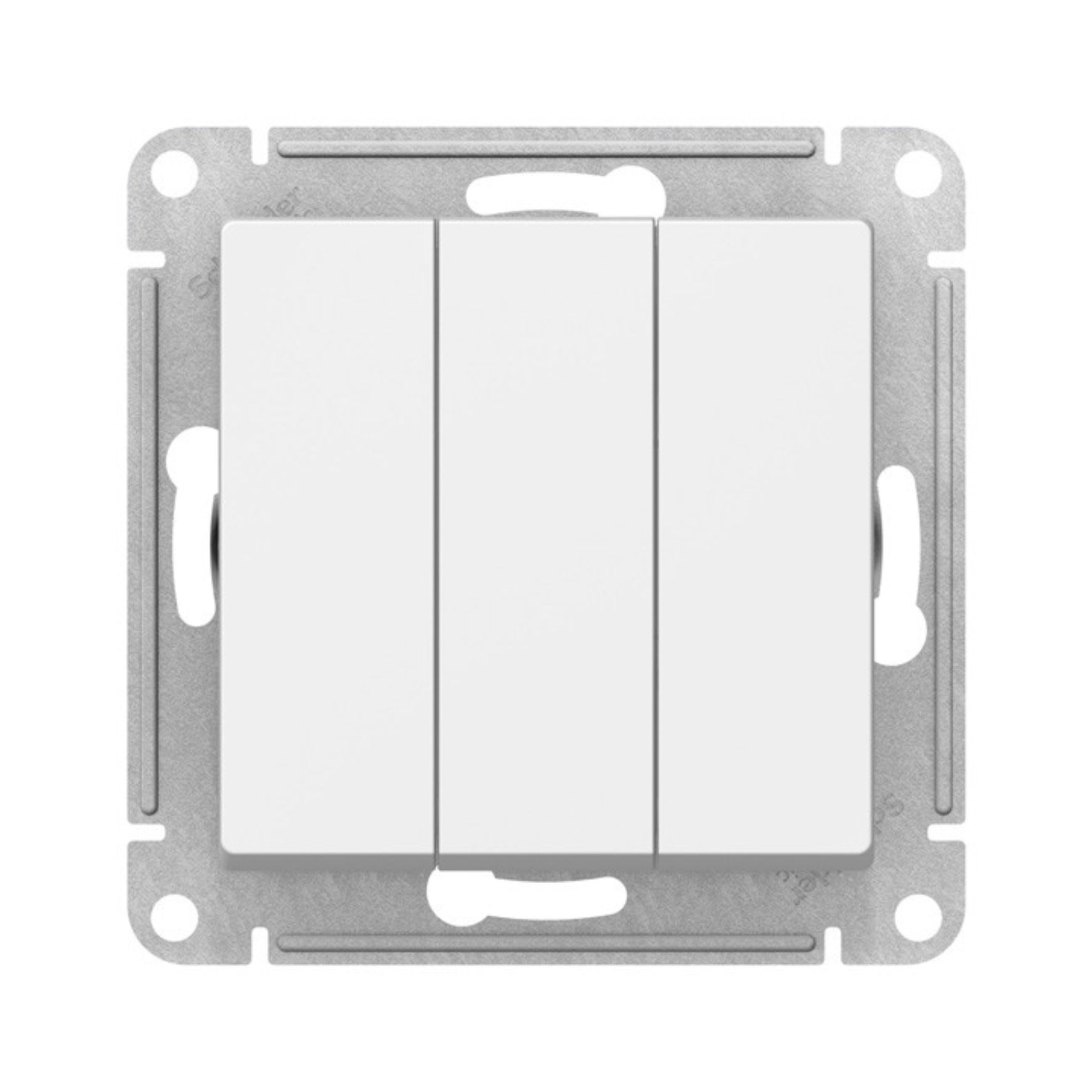 Выключатель 3-кл. СП AtlasDesign 10А IP20 (сх. 1+1+1) 10AX механизм бел. SE ATN000131