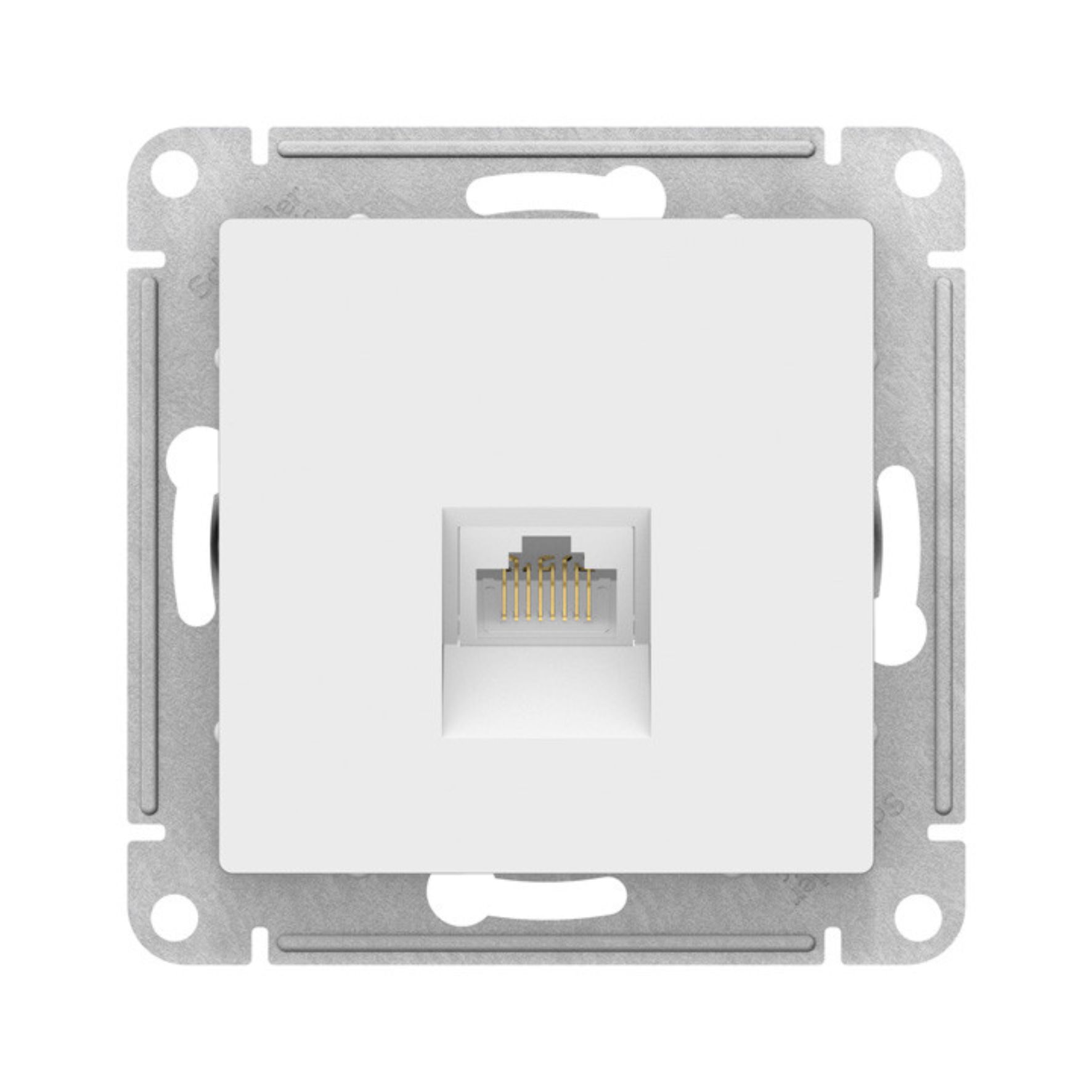 Розетка компьютерная 1-м AtlasDesign RJ45 кат.5E механизм бел. SE ATN000183