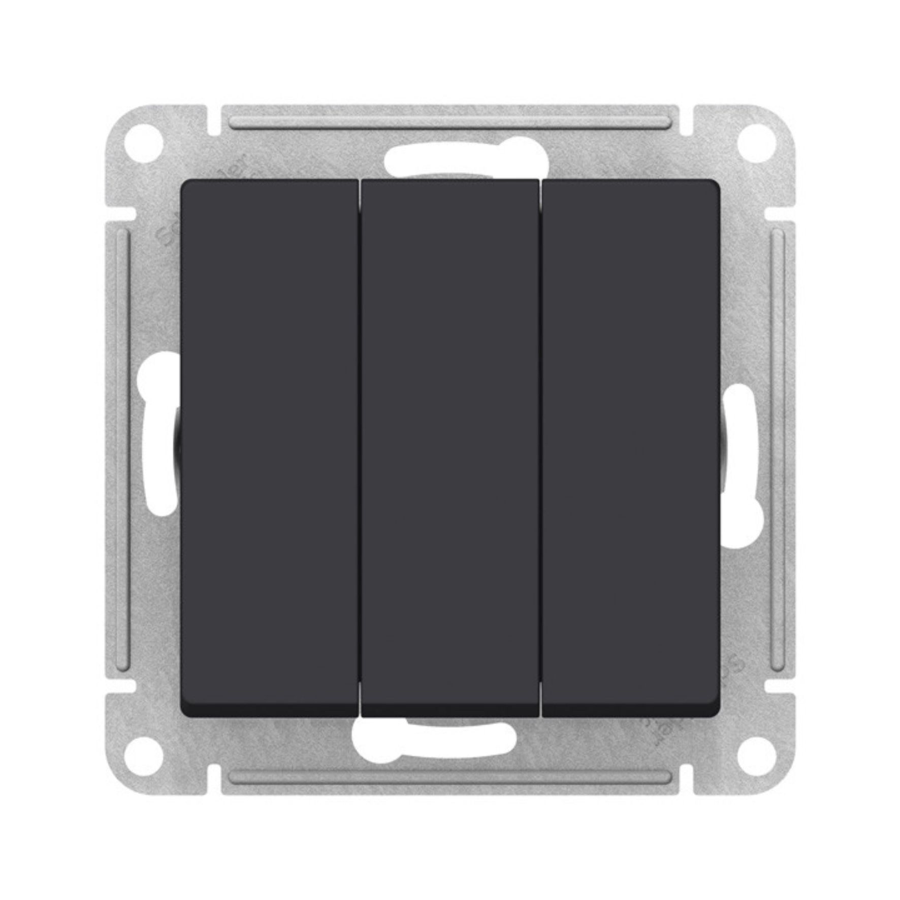 Выключатель 3-кл. СП AtlasDesign 10А IP20 (сх. 1+1+1) 10AX механизм карбон SE ATN001031