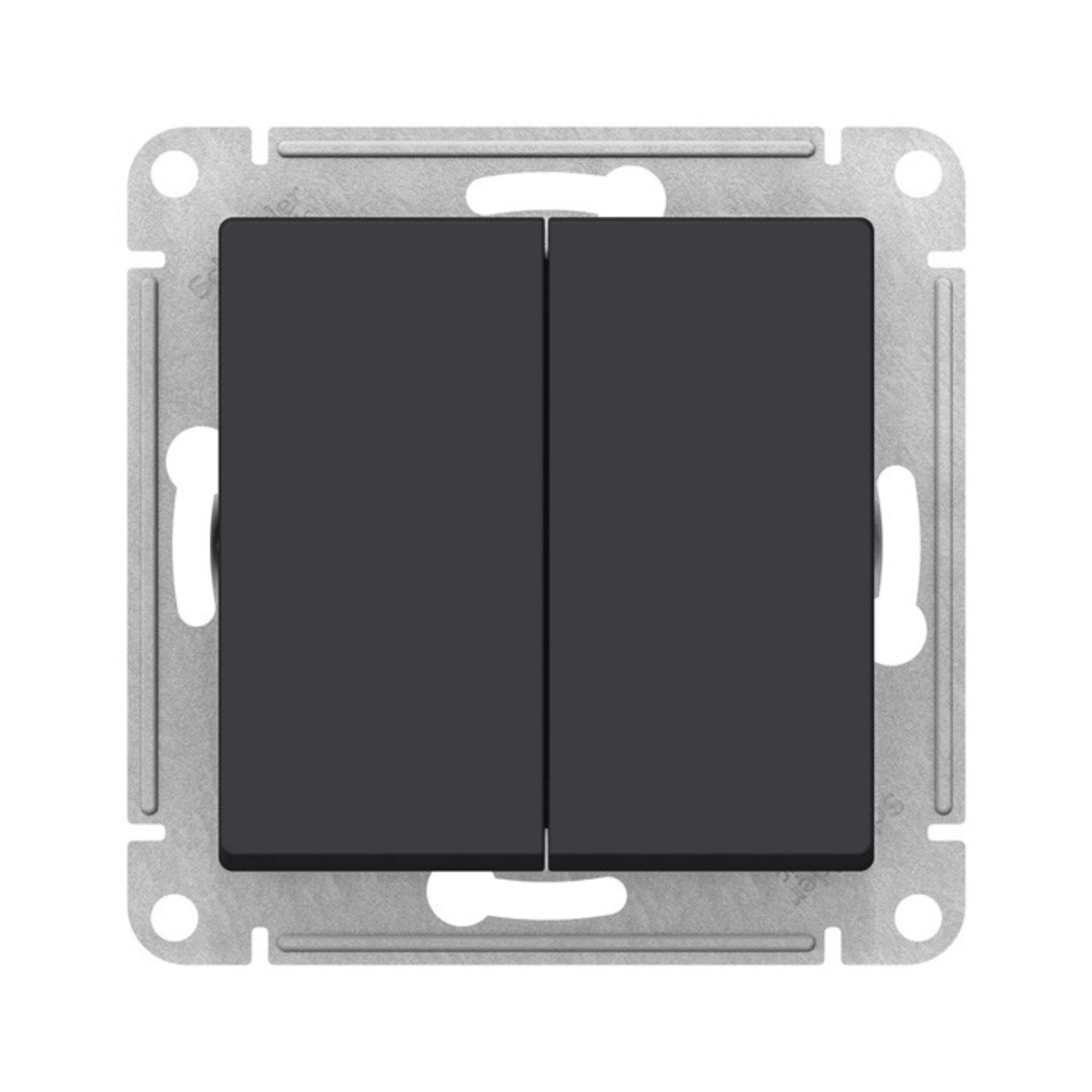 Переключатель проходной 2-кл. СП AtlasDesign 10А IP20 (сх. 6/2) 10AX механизм карбон SE ATN001065