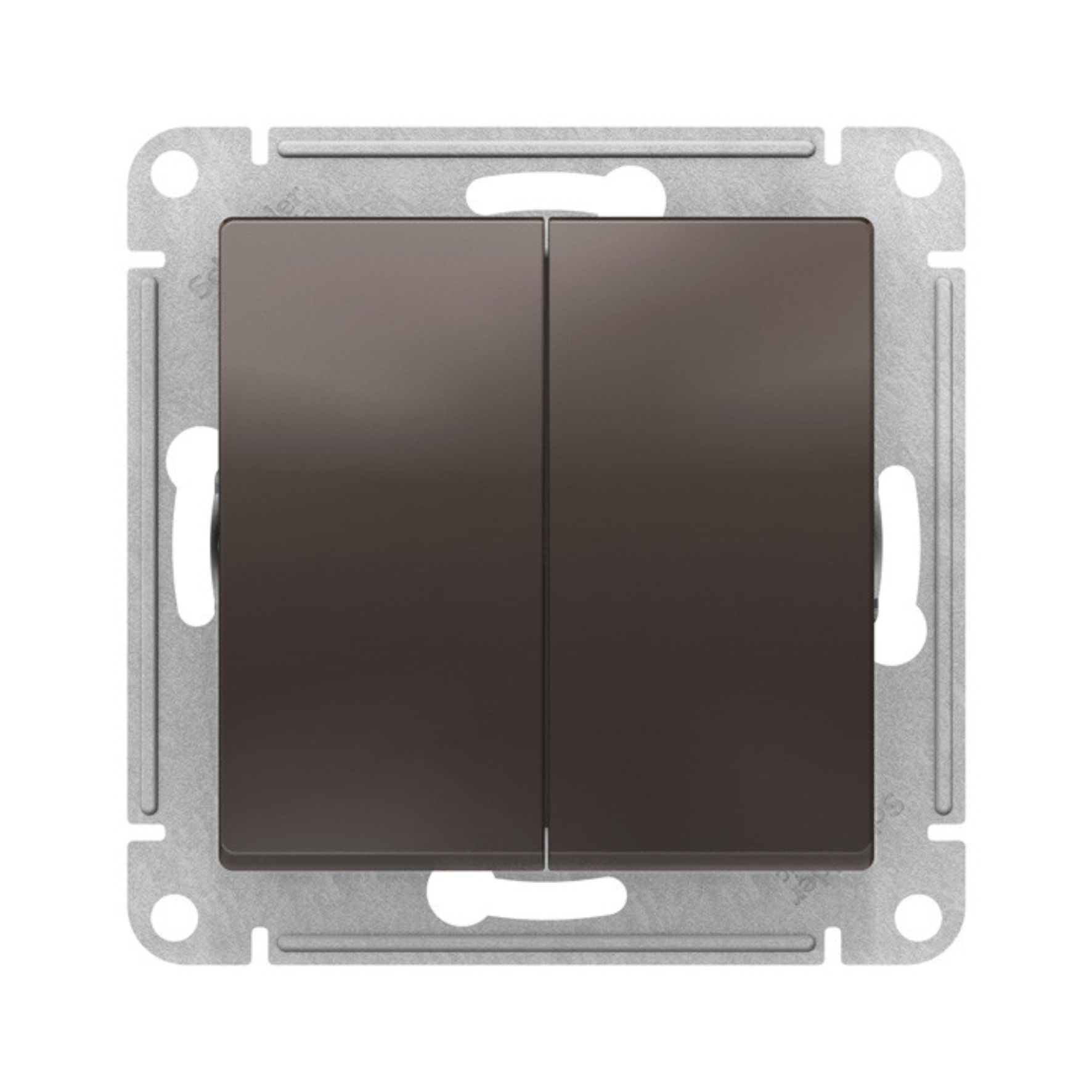 Выключатель 2-кл. СП AtlasDesign 10А IP20 (сх. 5) 10AX механизм мокко SE ATN000651