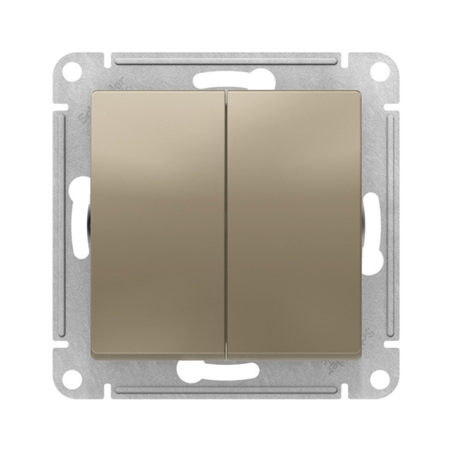 Выключатель 2-кл. СП AtlasDesign 10А IP20 (сх. 5) 10AX механизм шампань SE ATN000551