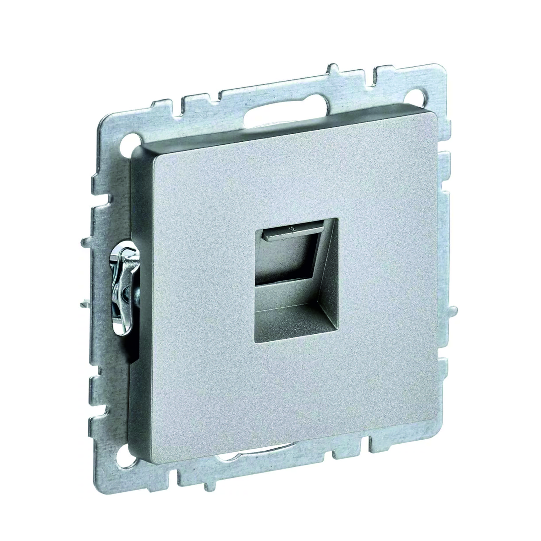 Розетка компьютерная СП RJ45 кат.5E BRITE РК10-БрА алюм. ІЕК BR-K10-1-K47