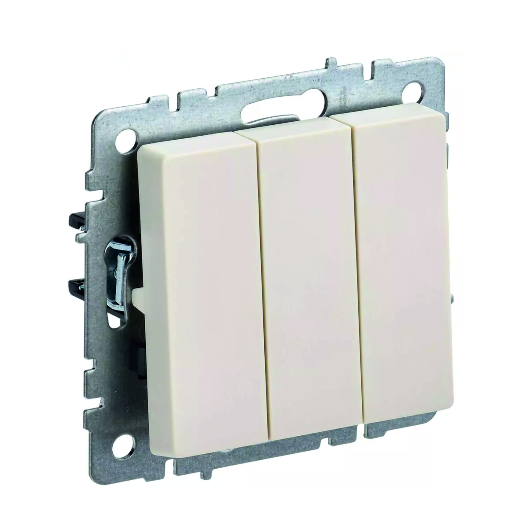 Выключатель 3-кл. СП BRITE ВС10-3-0-БрКр 10А беж. IEK BR-V30-0-10-K10
