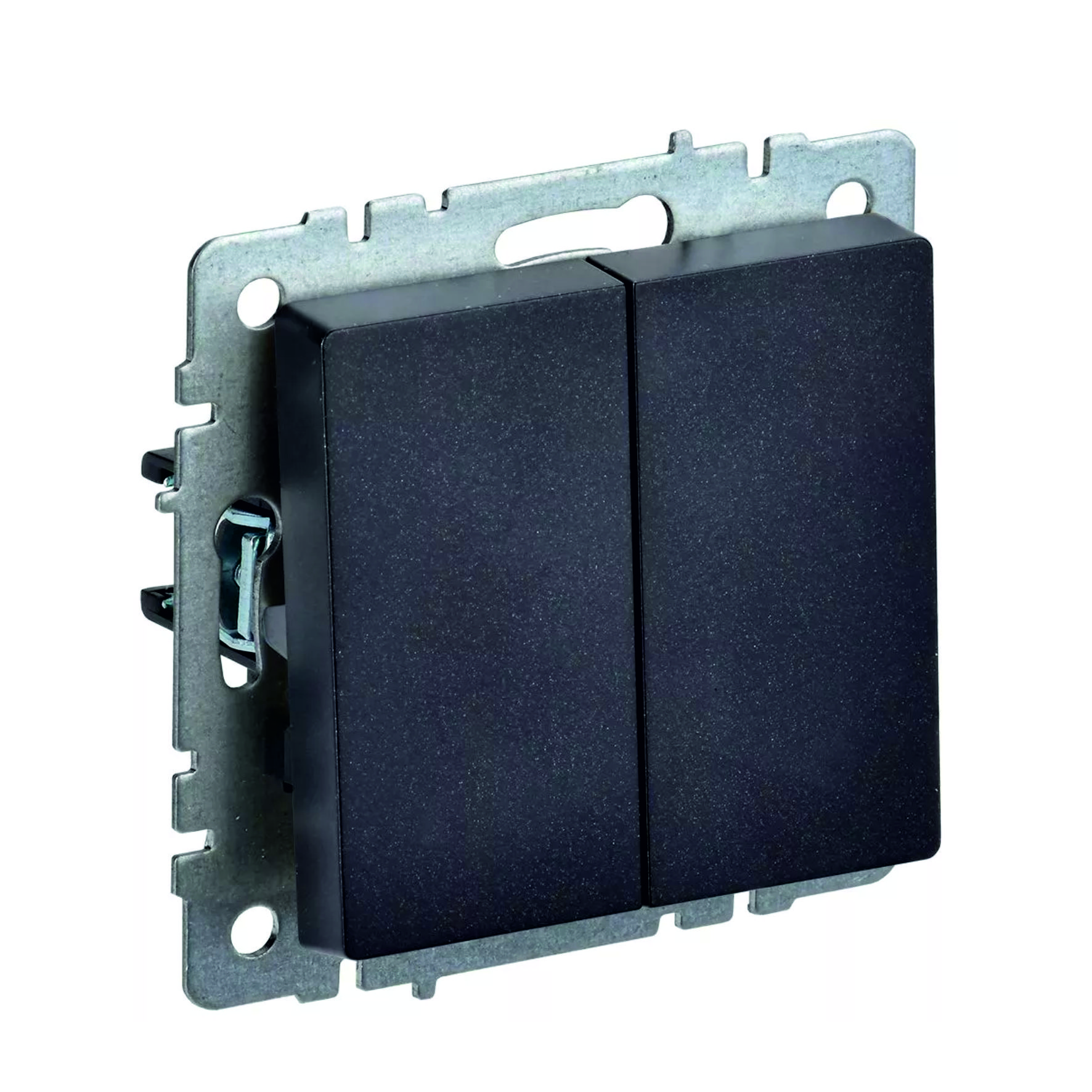Выключатель проходной 2-кл. СП BRITE BC10-2-6-БрЧ 10А черн. ІЕК BR-V22-0-10-K02