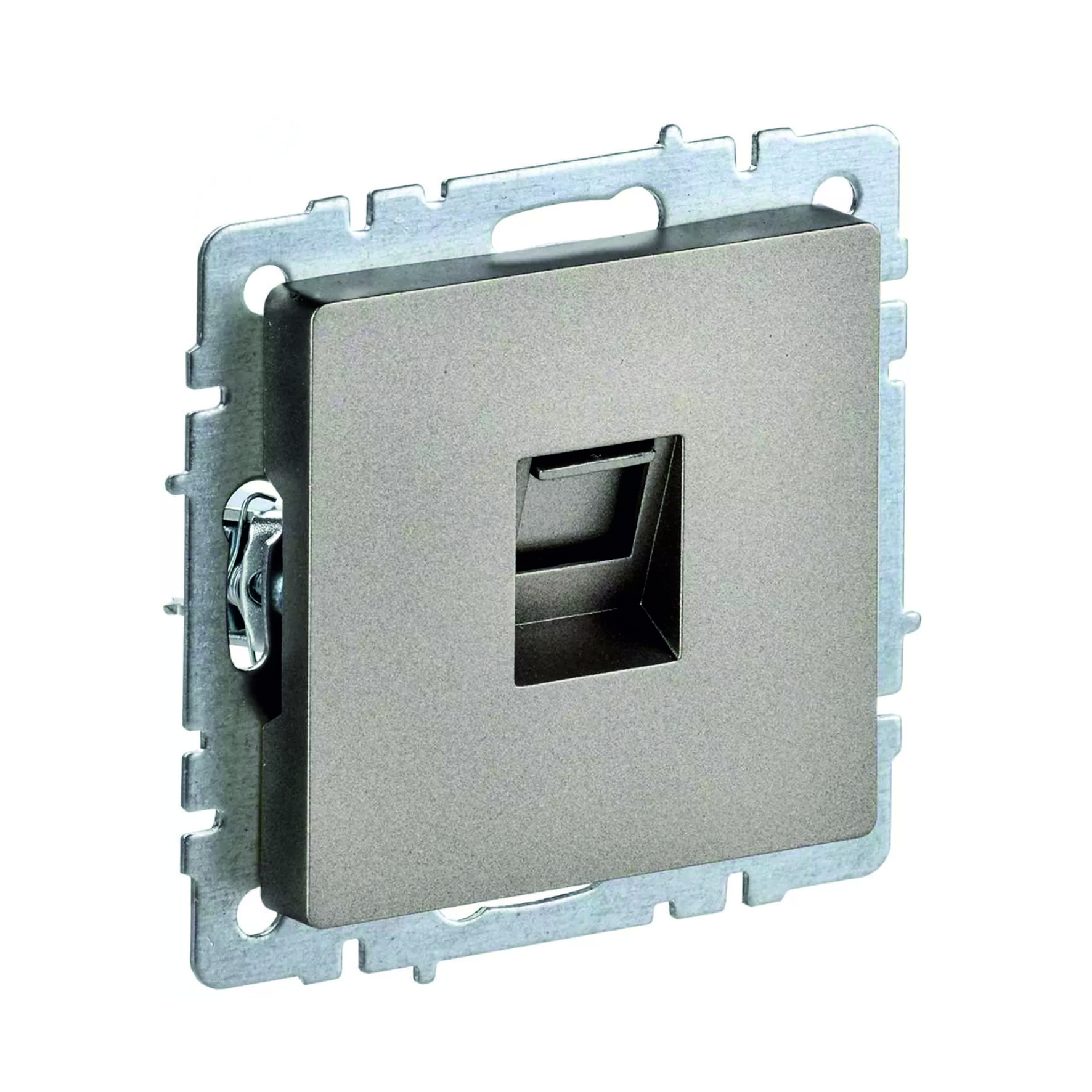 Розетка компьютерная СП RJ45 кат.5E BRITE РК10-БрШ шампань ІЕК BR-K10-1-K37