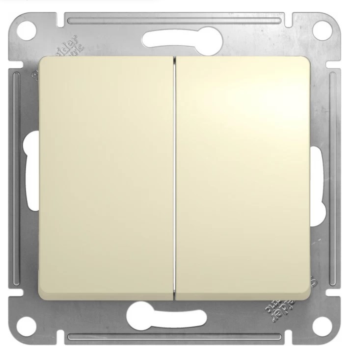 Механизм переключателя 2-кл. СП Glossa 10А IP20 (сх. 6/2) 10AX беж. SchE GSL000265 RS