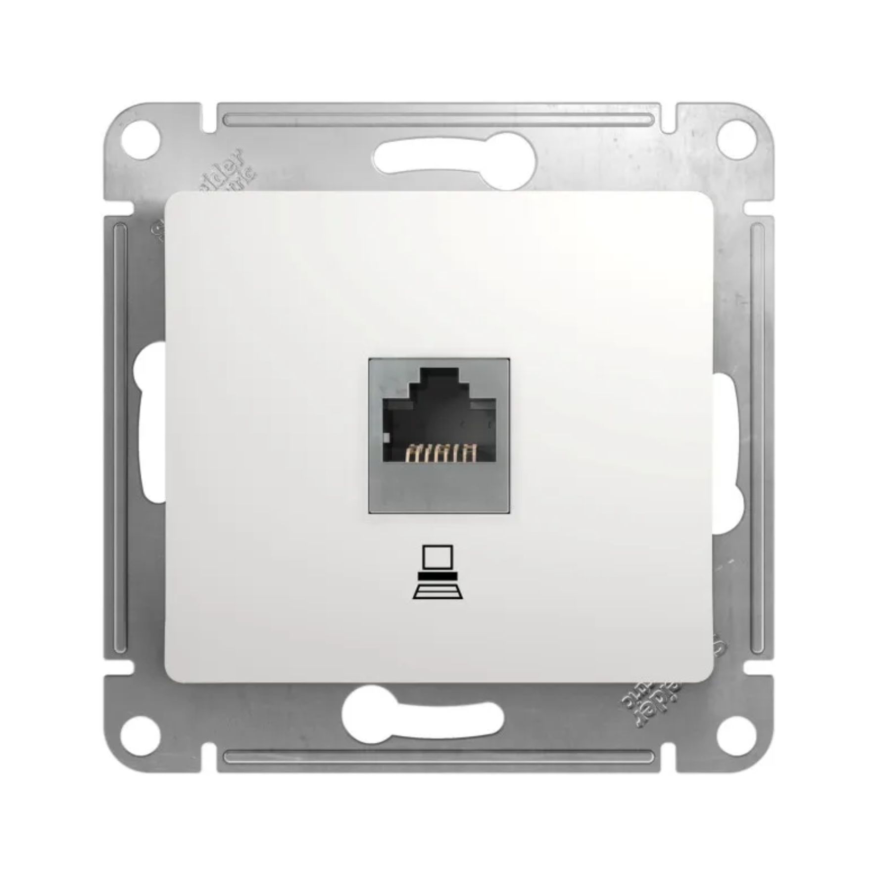 Механизм розетки комп. 1-м СП Glossa RJ45 бел. SchE GSL000181K RS