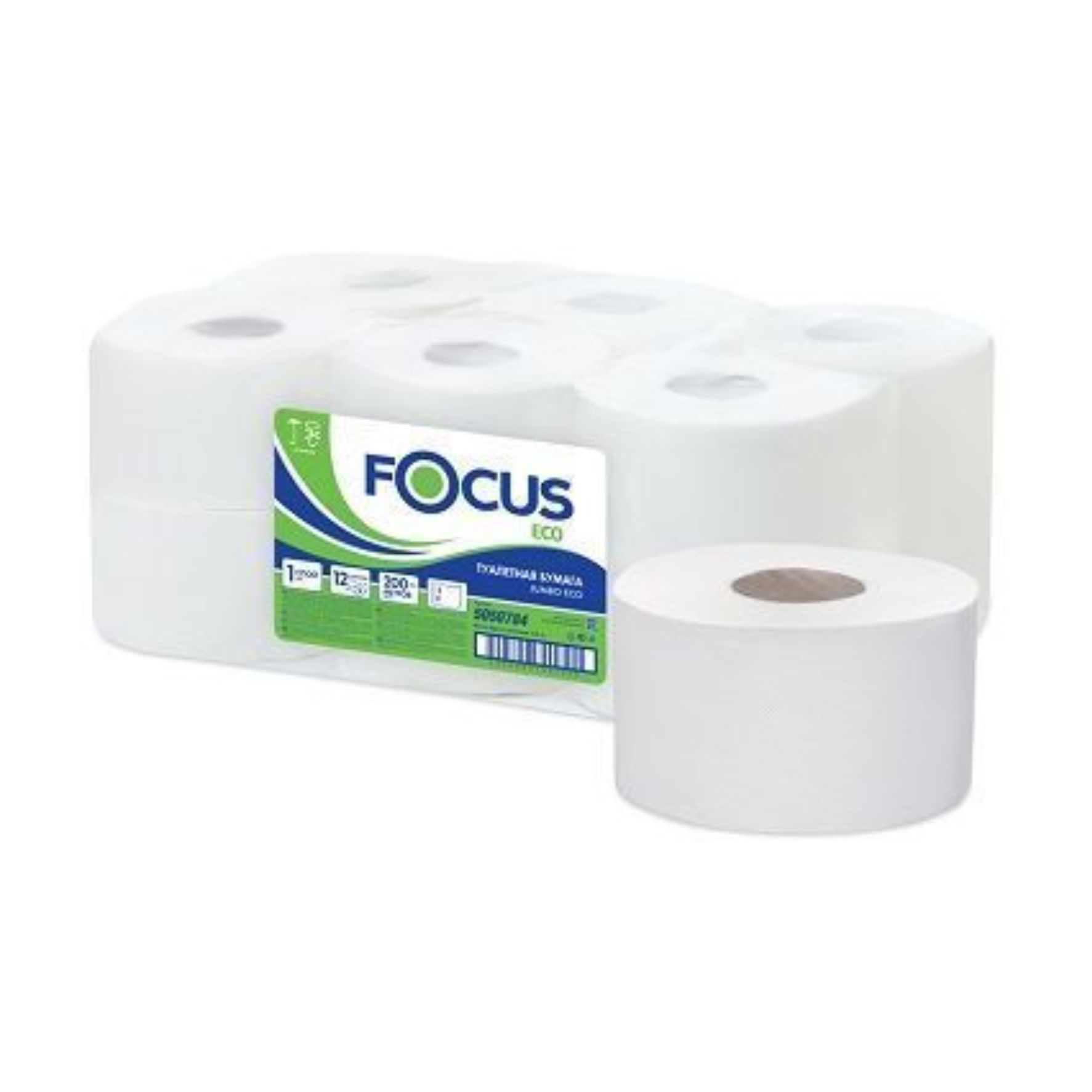 Бумага туалетная для диспенсера Focus 1-сл 200м 5050784