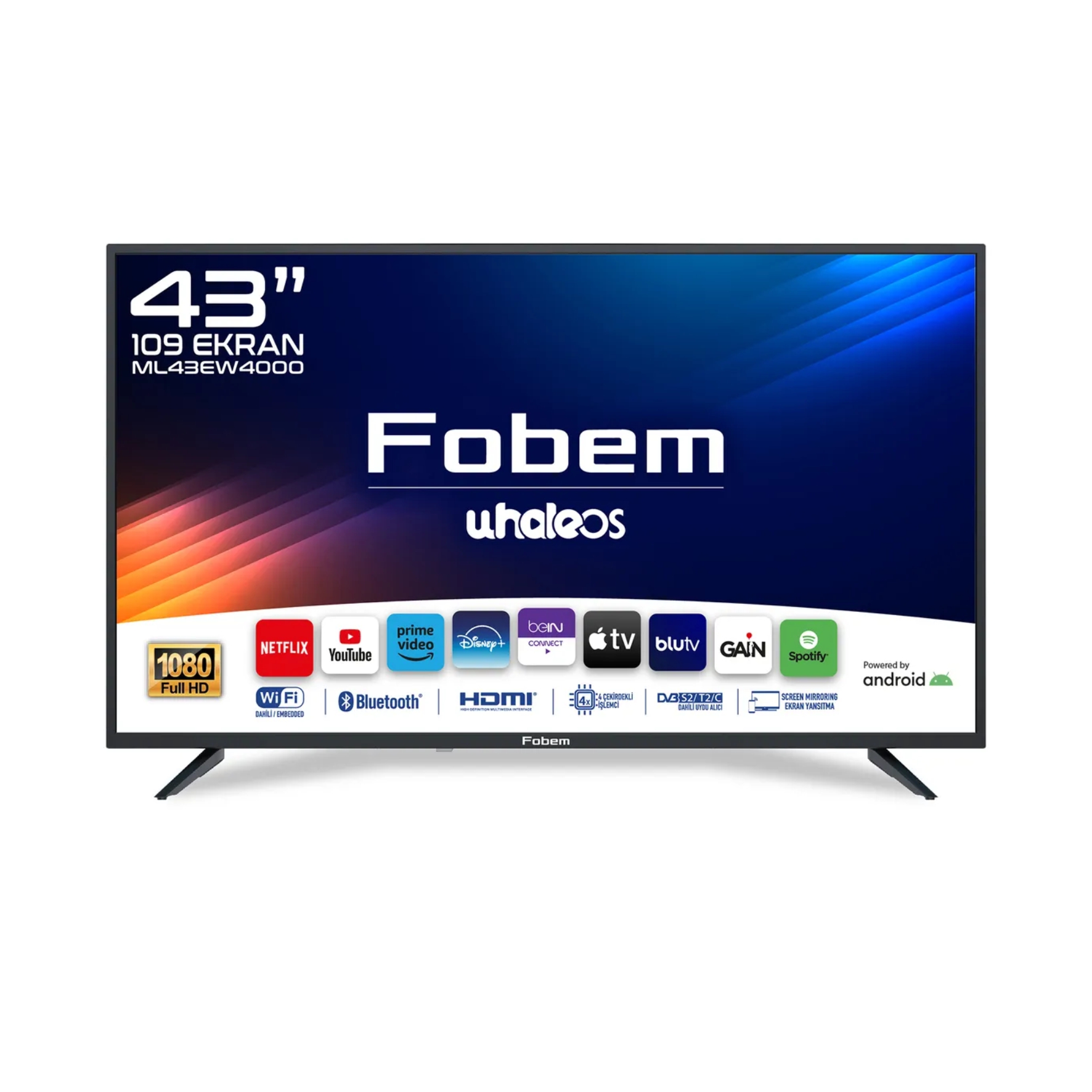 Телевизор 43" FOBEM Smart Whale OS ML43EW4000