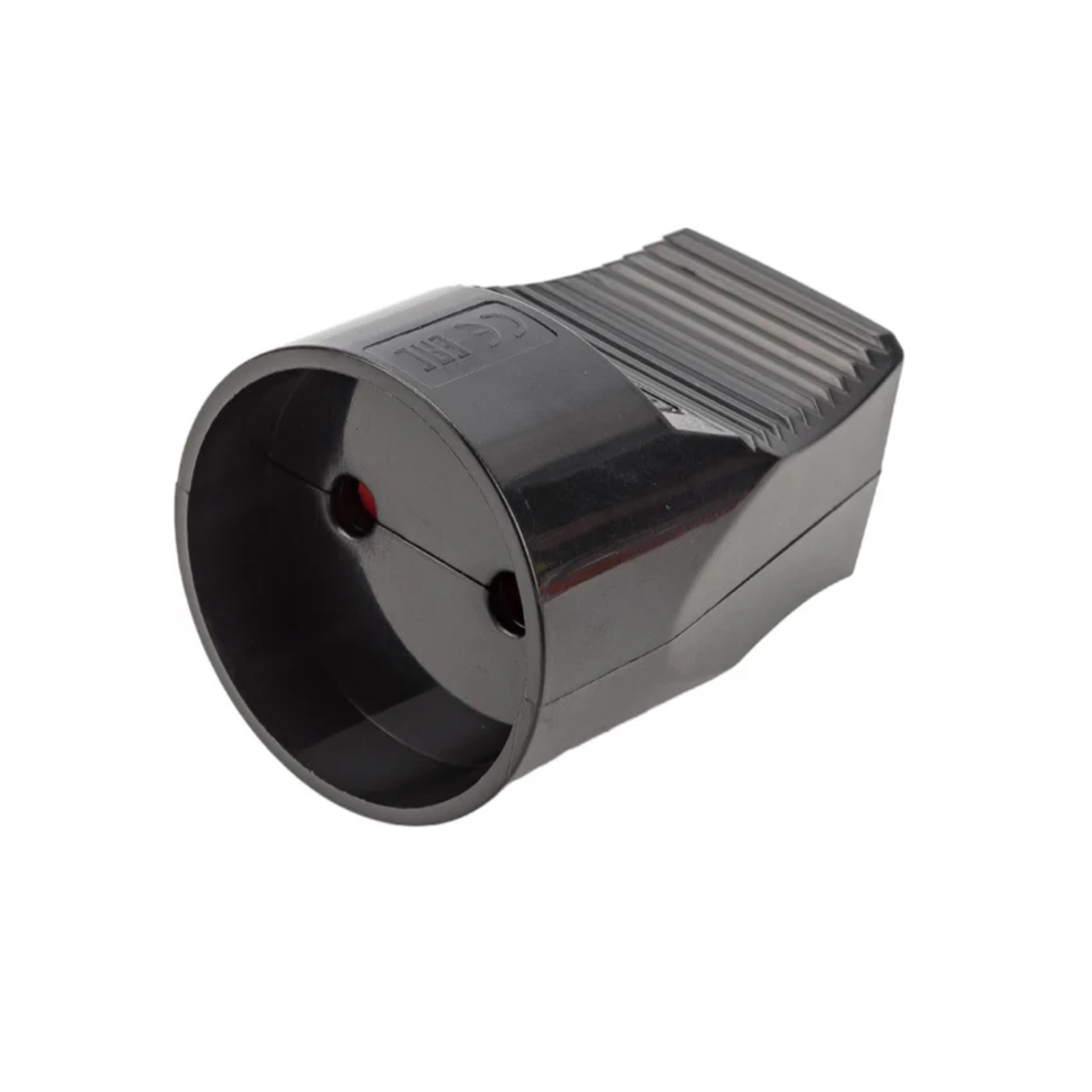 Кабельная розетка 2П б/з с з/ш 10А 250B черная TDM