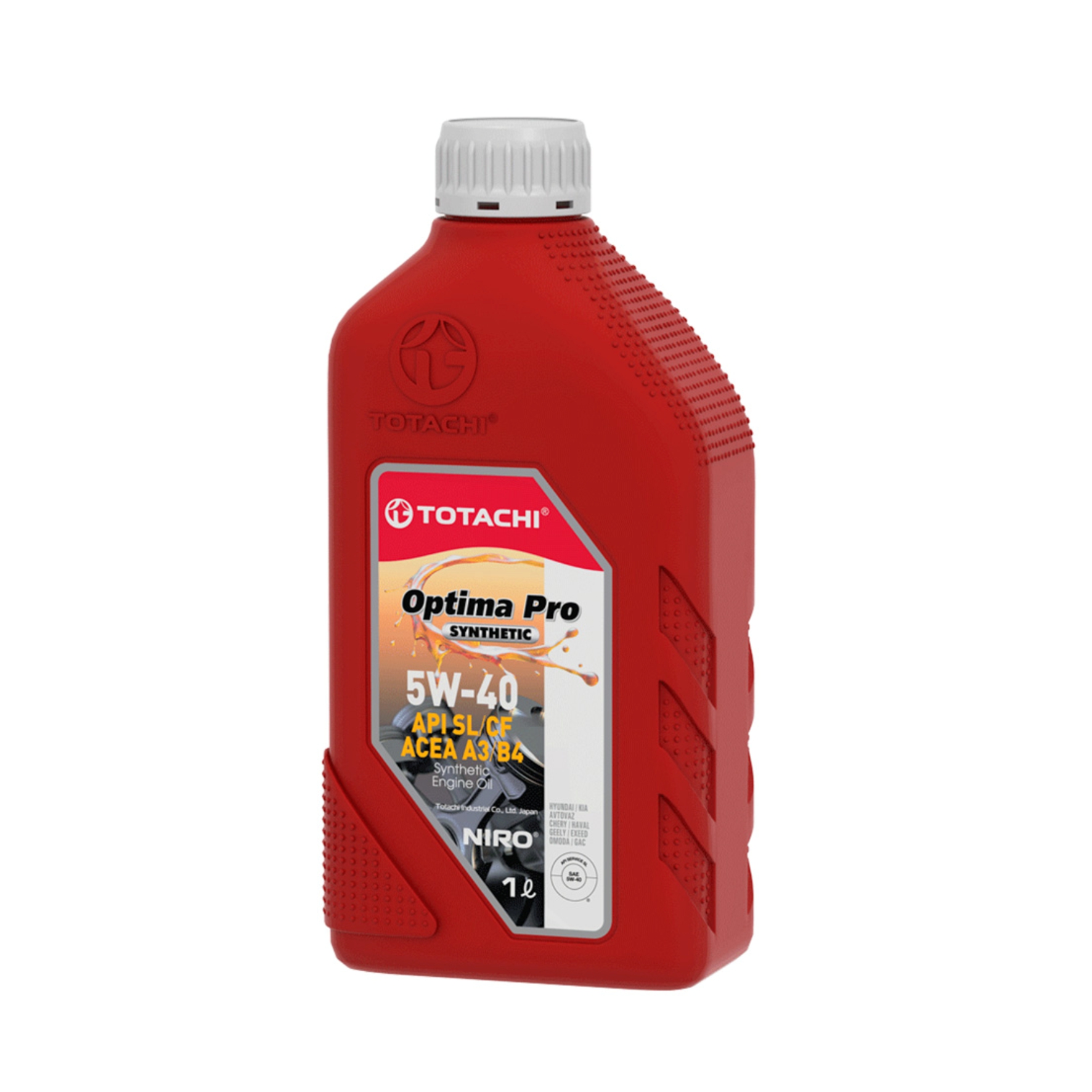 Масло моторное 5W-40, 1л (синтетика), Totachi Niro Optima SL/CF 5w-40, (бензин, дизель), (пласт)