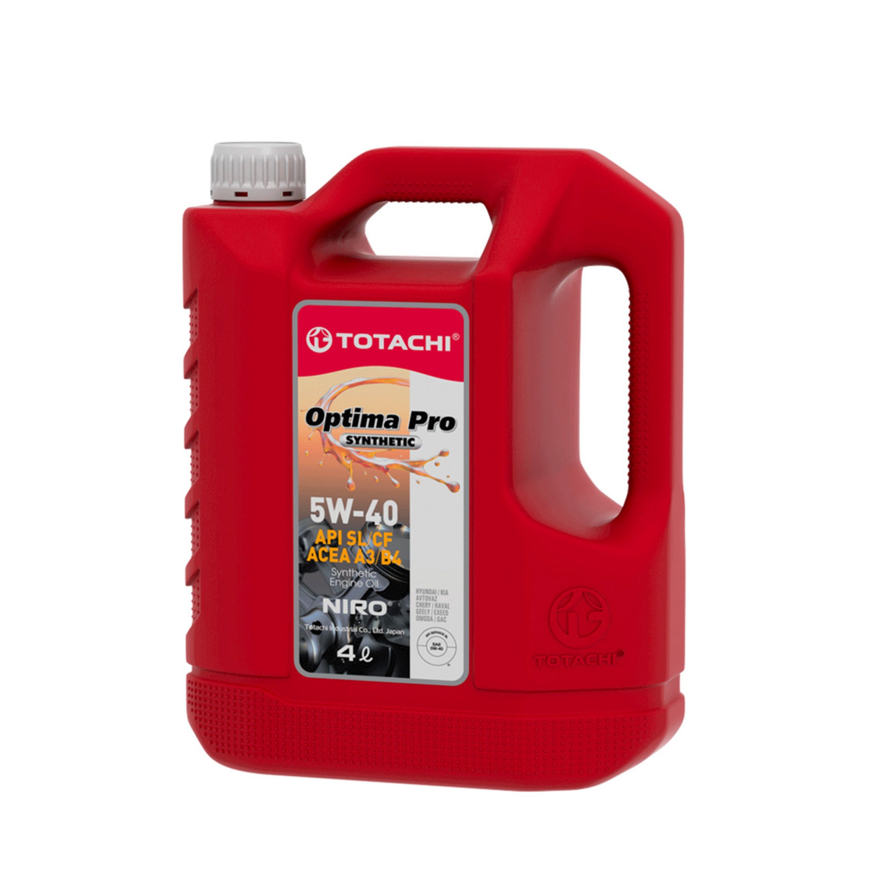 Масло моторное 5W-40, 4л (синтетика), Totachi Niro Optima SL/CF, (бензин, дизель), (пласт)