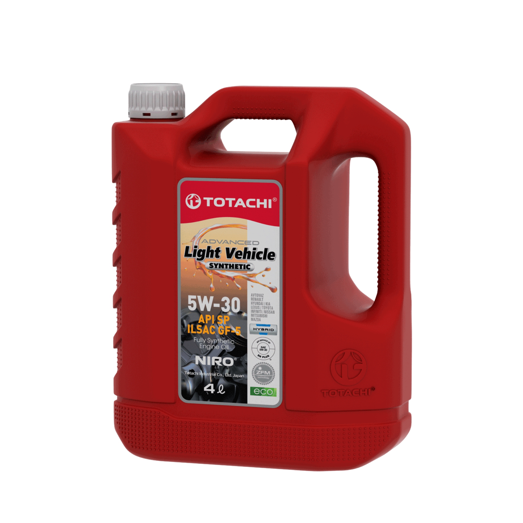 Масло моторное 5W-30, 4л (синтетика), Totachi Niro LV, (бензин), (пласт)