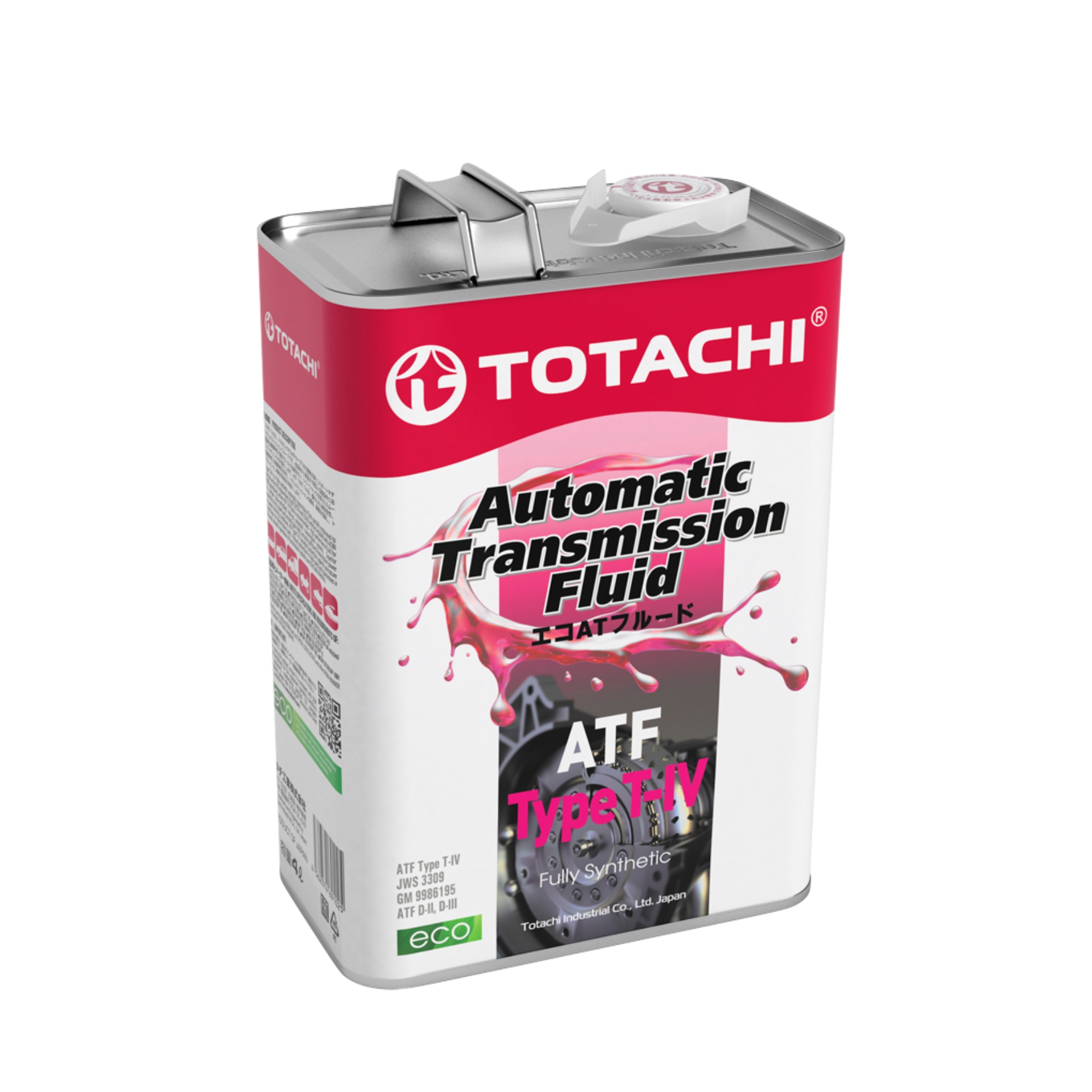 Масло трансмиссионное ATF TYPE T-IV, 4 л Totachi