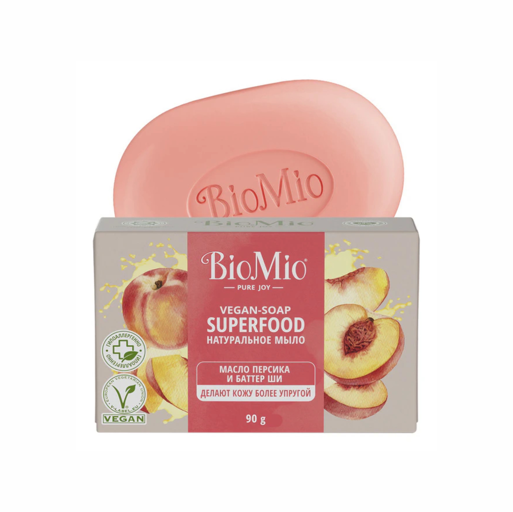 Мыло BioMio Персик и ши 90г