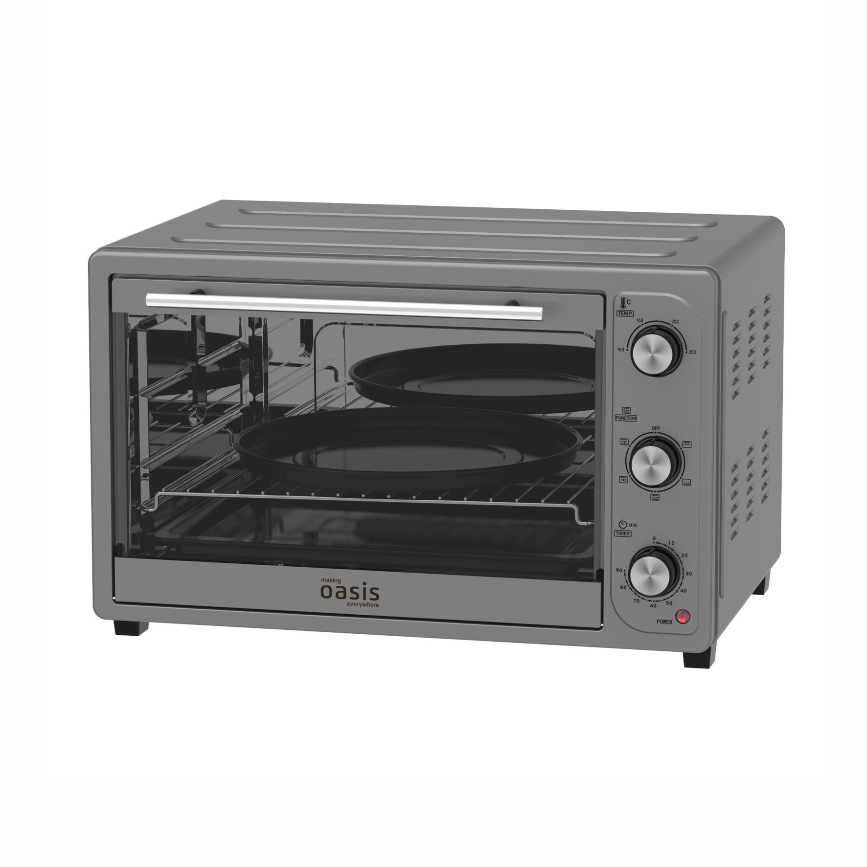 Мини-печь 60л серый making Oasis everywhere M-60СG2