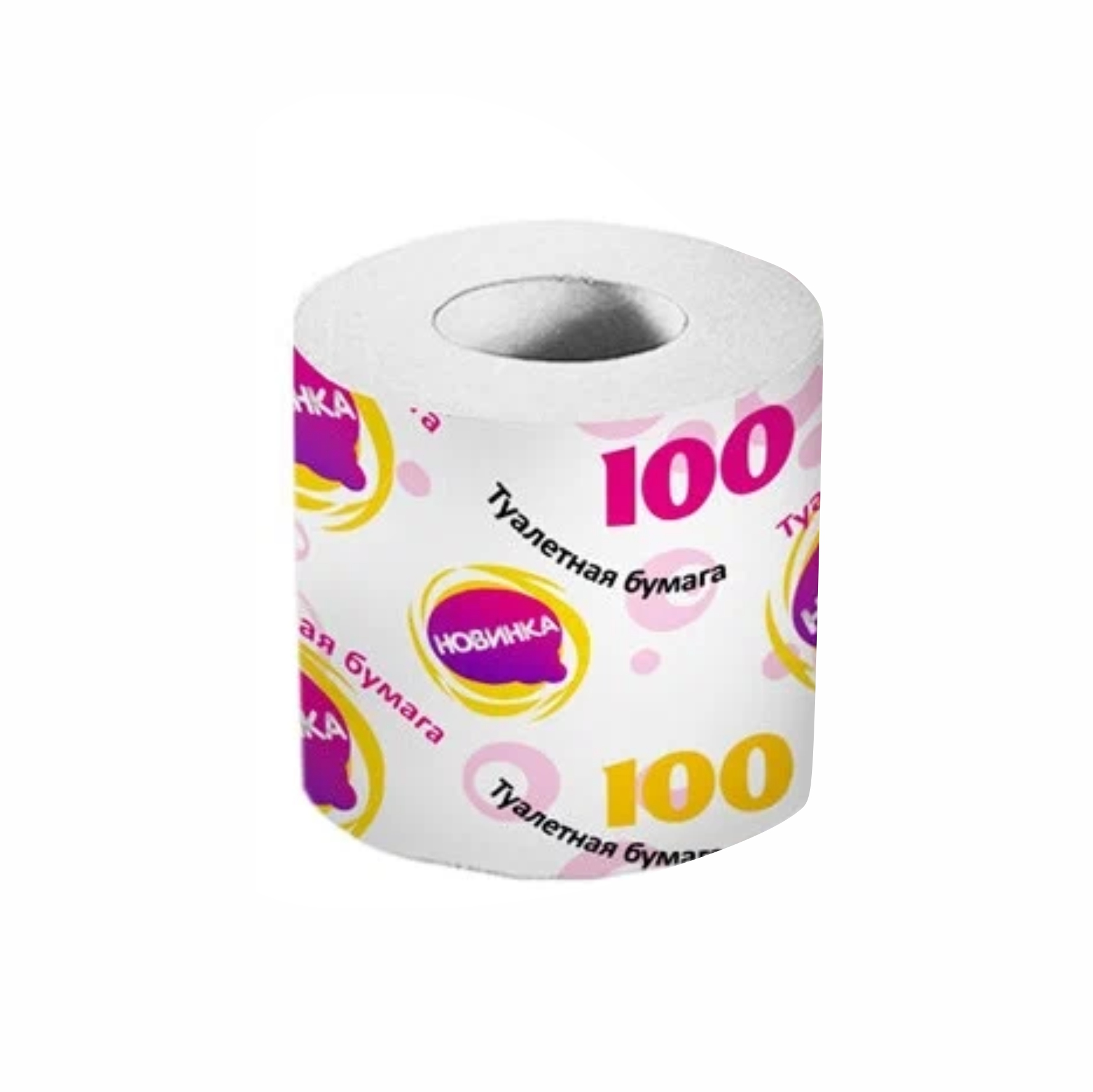 Бумага туалетная "Новинка 100" со втулкой