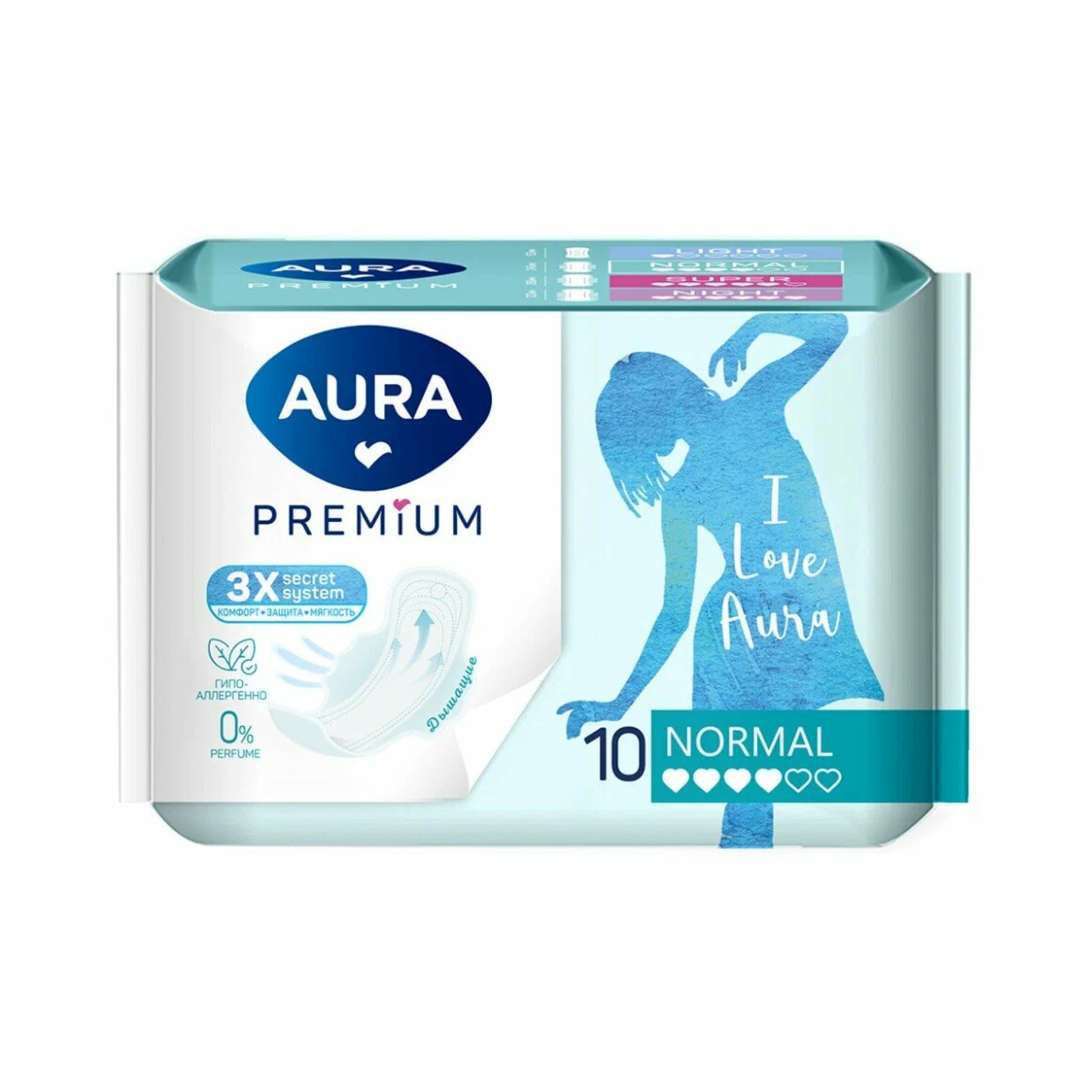Прокладки женские Aura Normal 10шт. 58730