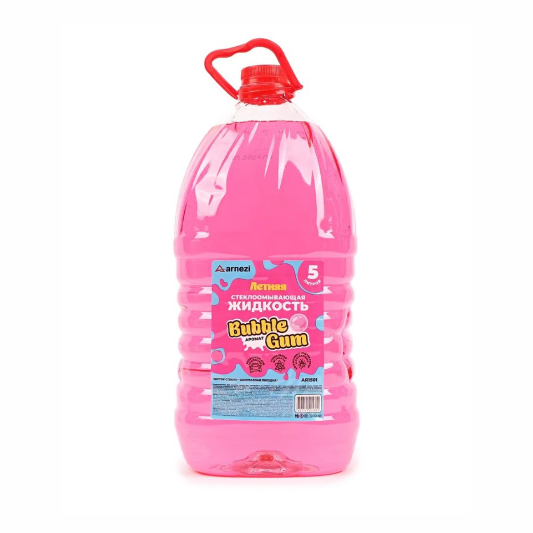 Жидкость омывателя летняя готовая Bubble gum (жевательная резинка), Arnezi, 5 л (арт. AR1501)