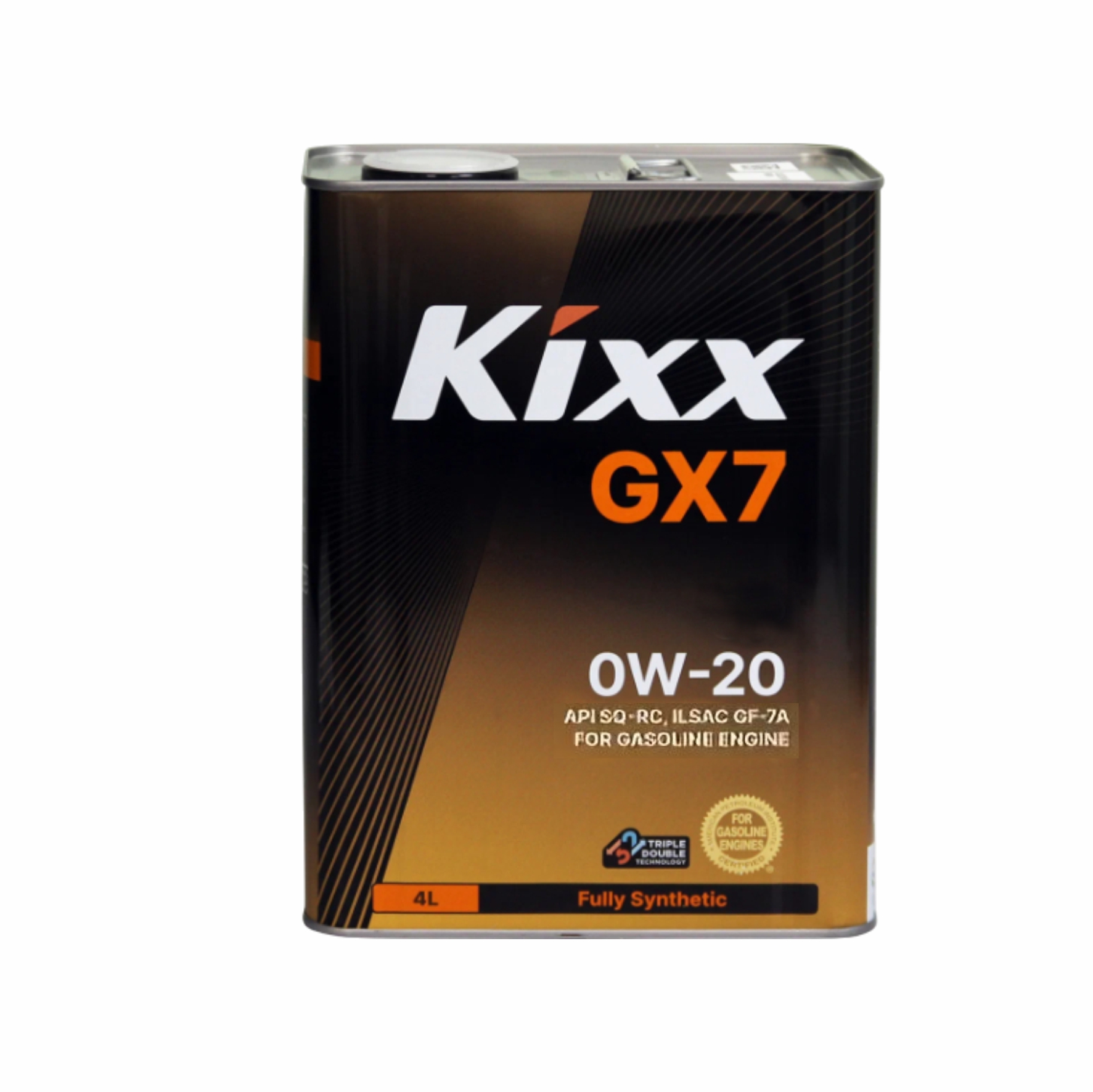 Масло моторное 0W-20, 4л (синтетика), Kixx GX7 SQ API SQ-RC, ILSAC GF-7A (бензин)