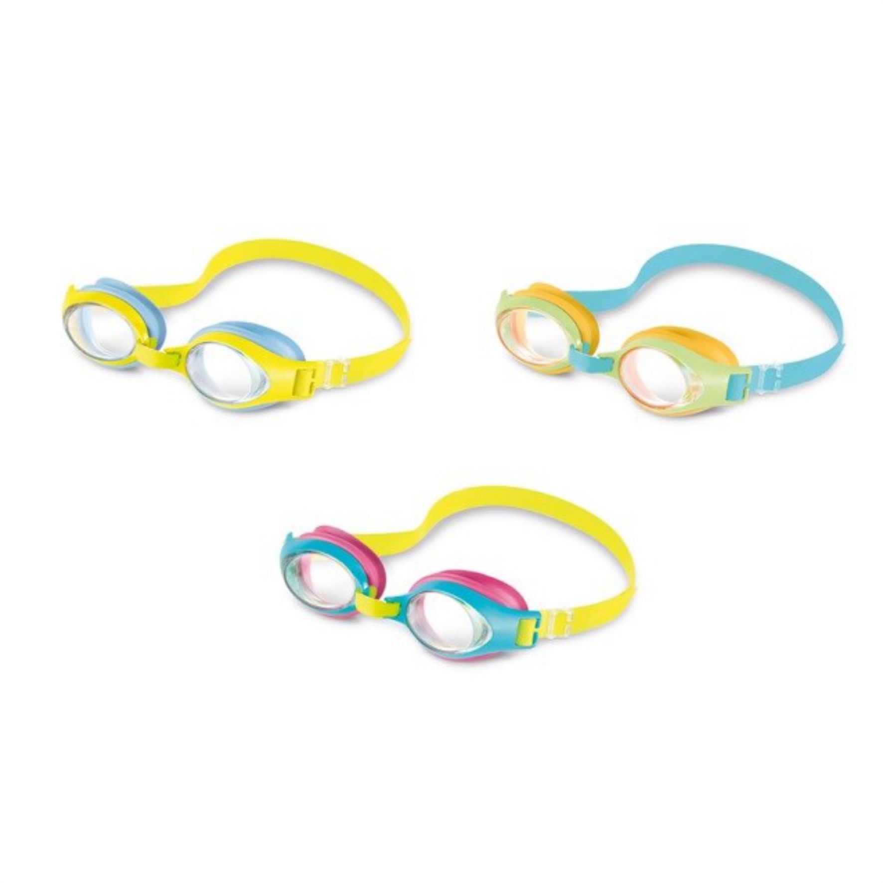 Intex, Очки для плавания "Junior" 3-8 лет, 3 цвета,