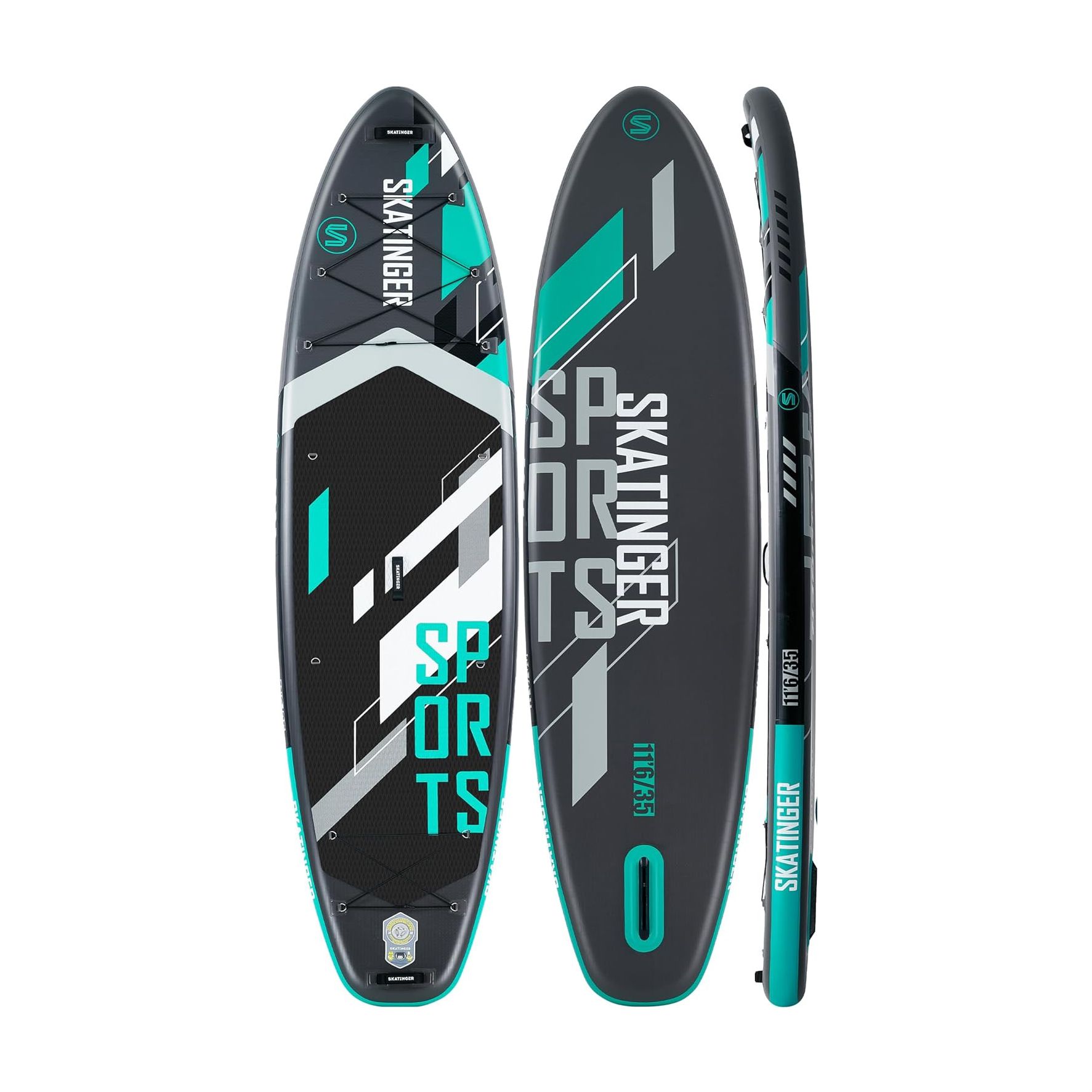 Сапборд (SUP-доска) 11.6' Skatinger Grey sports, с веслом, 350*89*15 см (арт. SK1101)