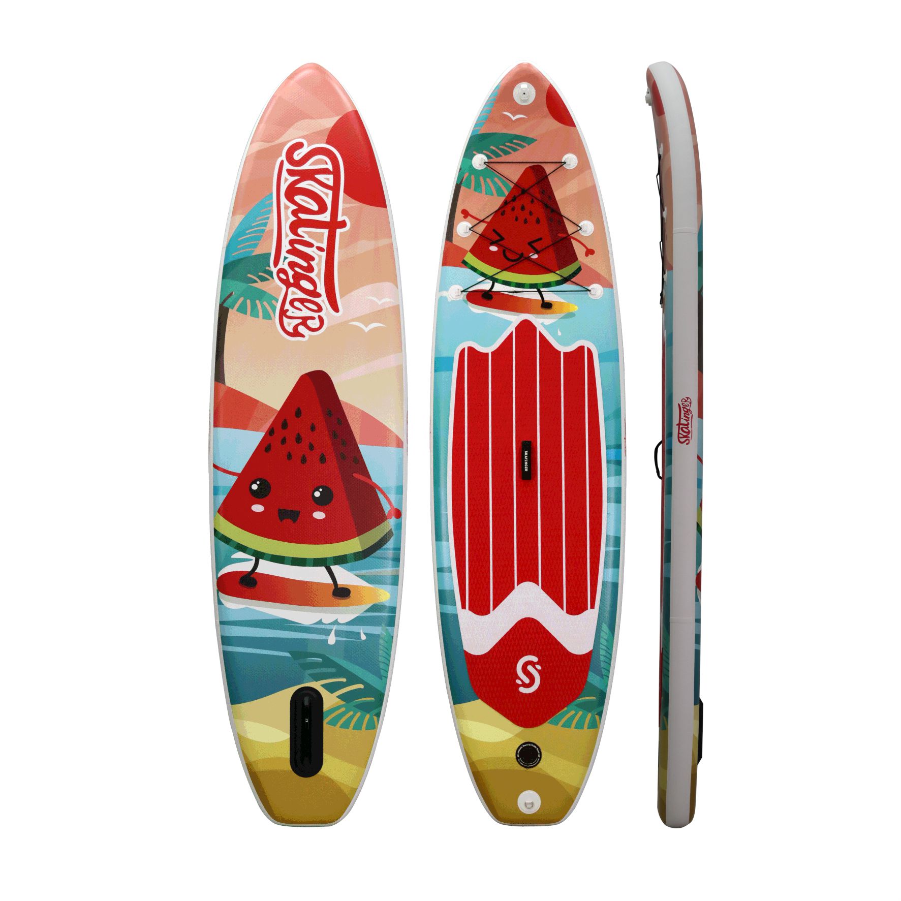 Сапборд (SUP-доска) 11' Skatinger Watermelon, с веслом, 335*84*15 см (арт.SK5006)
