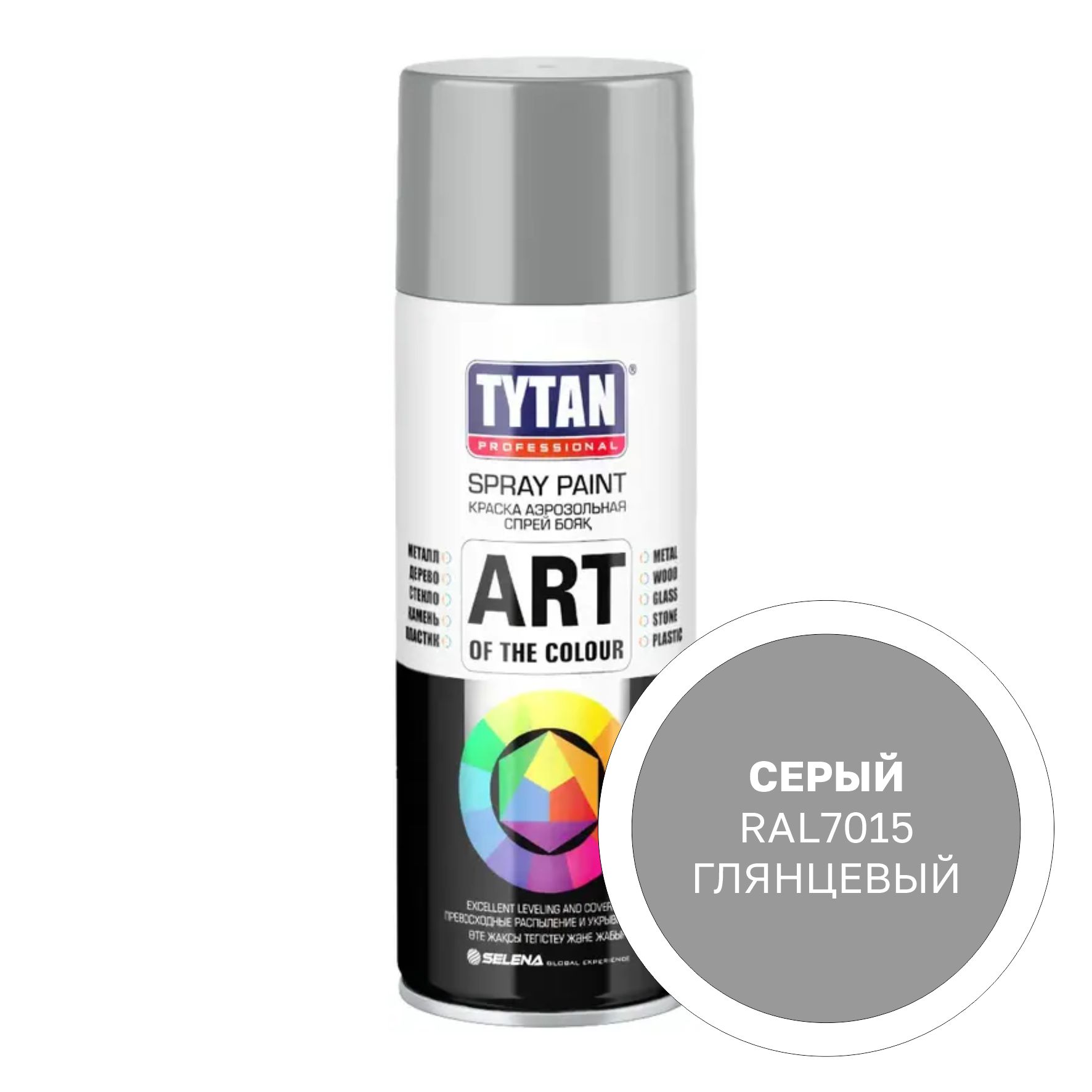Краска аэрозольная акриловая Tytan Ral 7015 серый 400мл. 93724/12