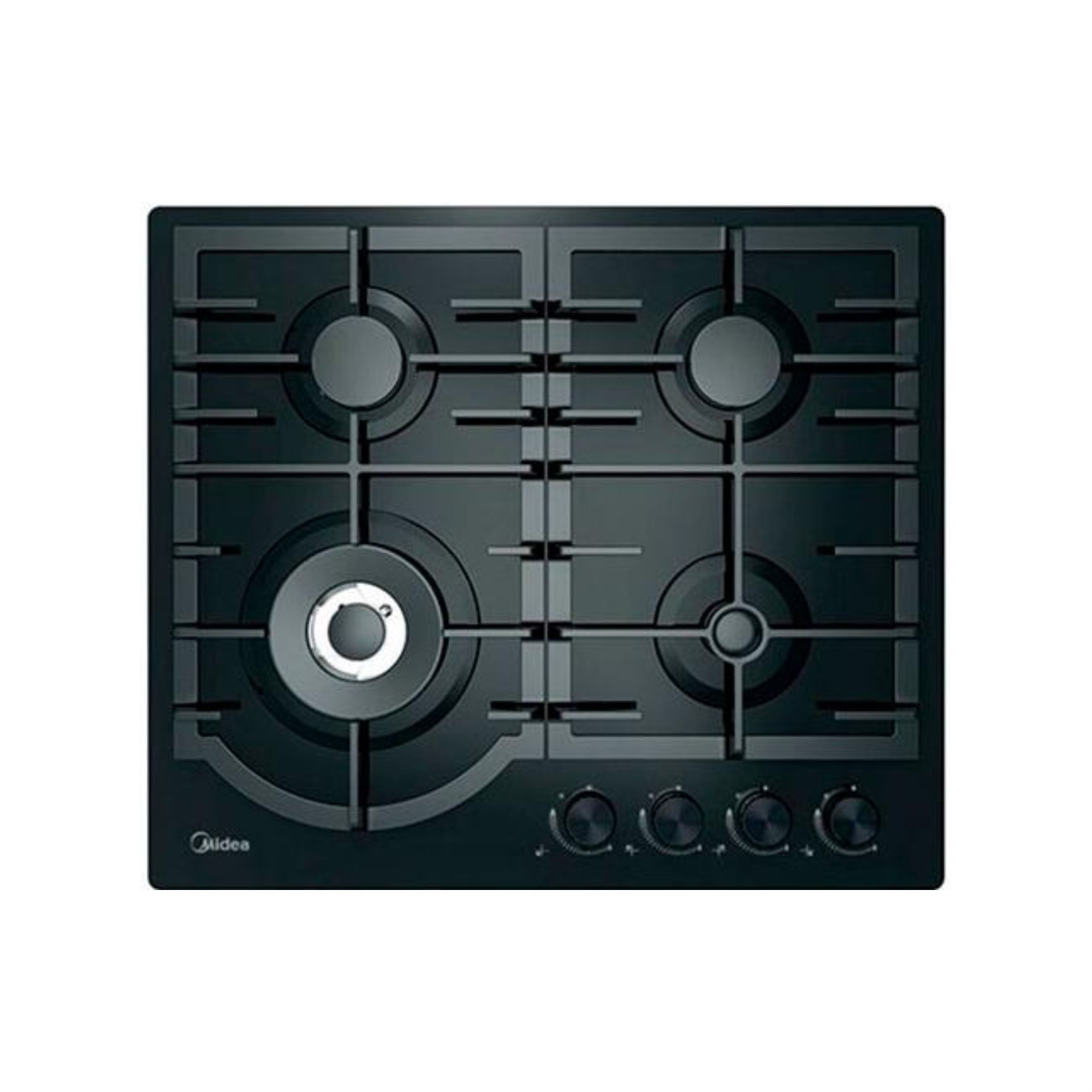 Варочная панель газ. 4 конфорки Midea MG649TGB стекл.