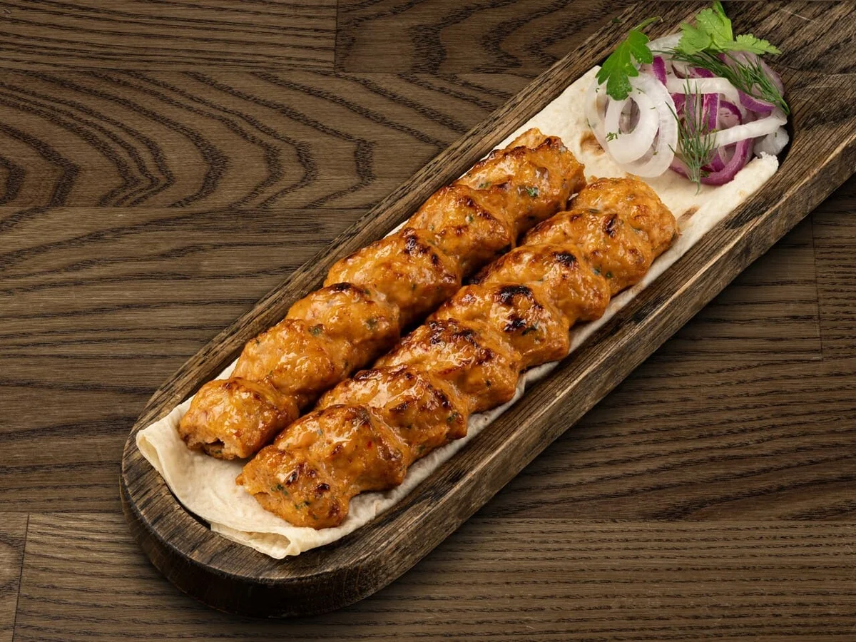 Люля Кебаб из семги и креветок