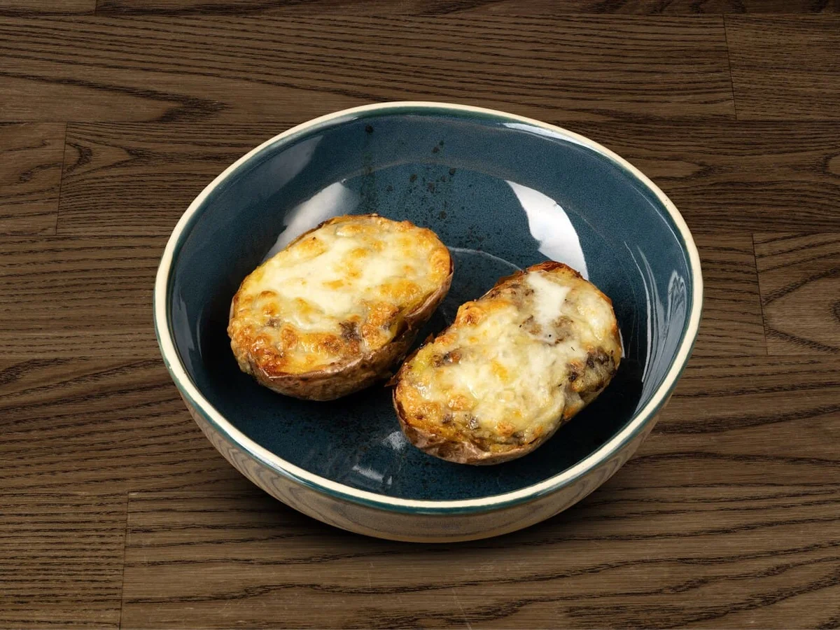 Картофель на углях с грибами