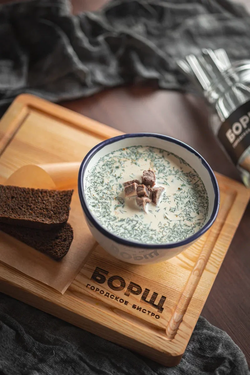 Окрошка с говядиной