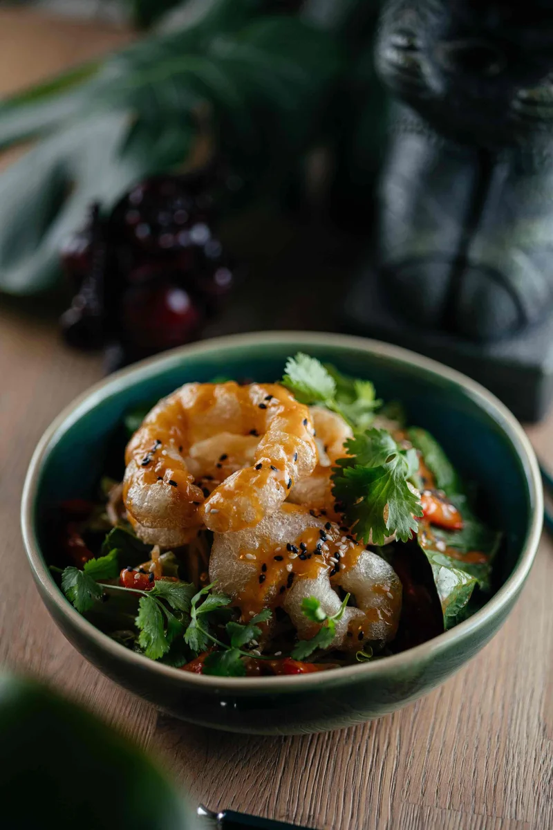 Салат с хрустящим кальмаром