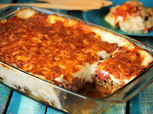 Мусака по-гречески с баклажанами
