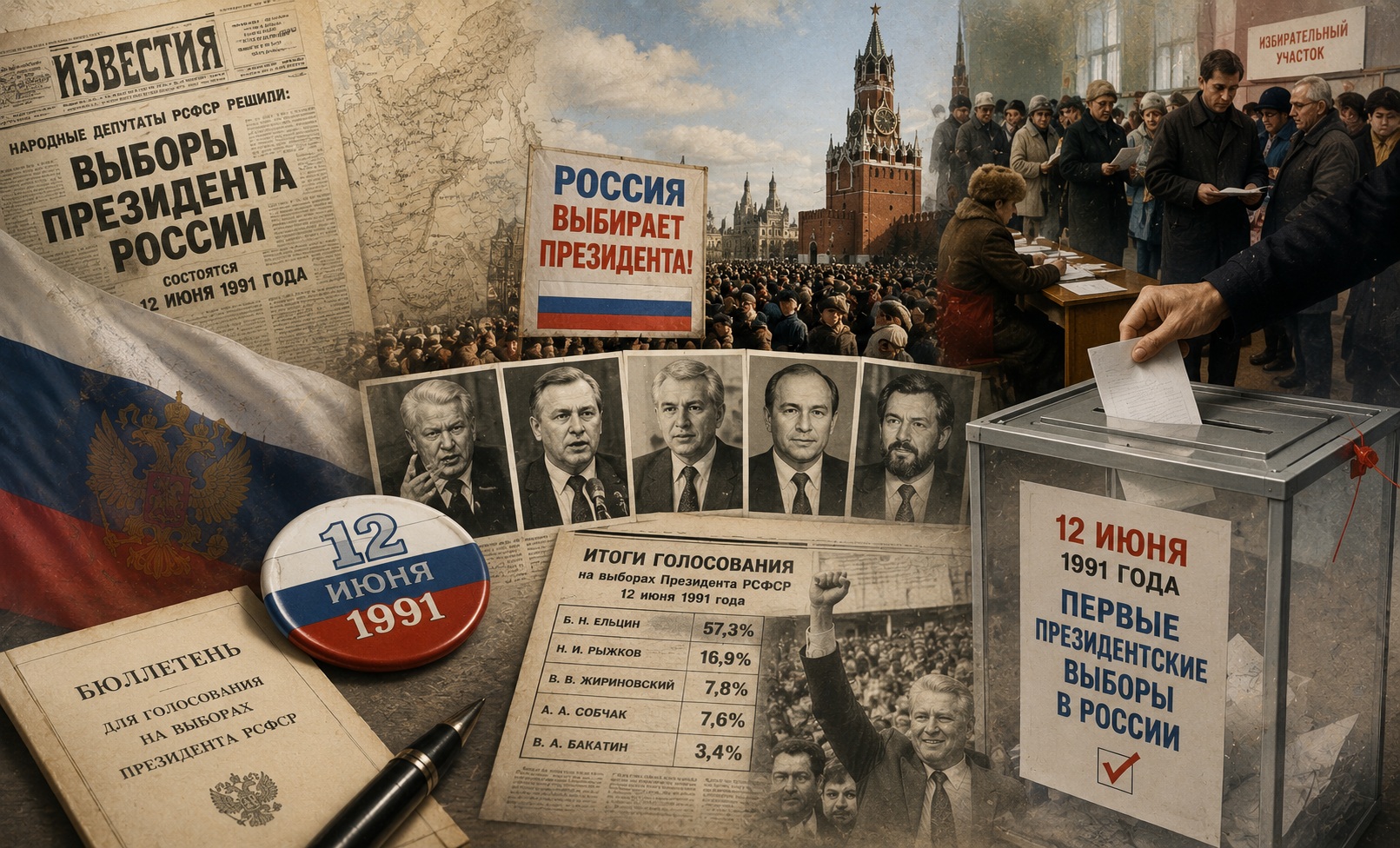 История первых выборов президента России
