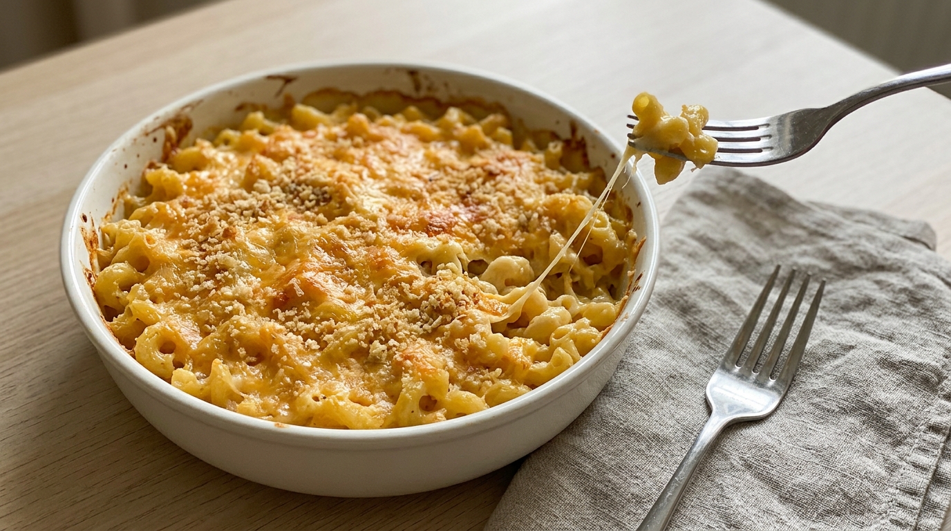 Макароны с сыром под хрустящей корочкой