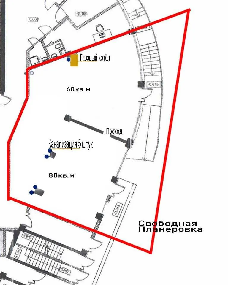 Помещение 140 м² с газом, 2 входа, 1 этаж, Тимирязева - фото 3