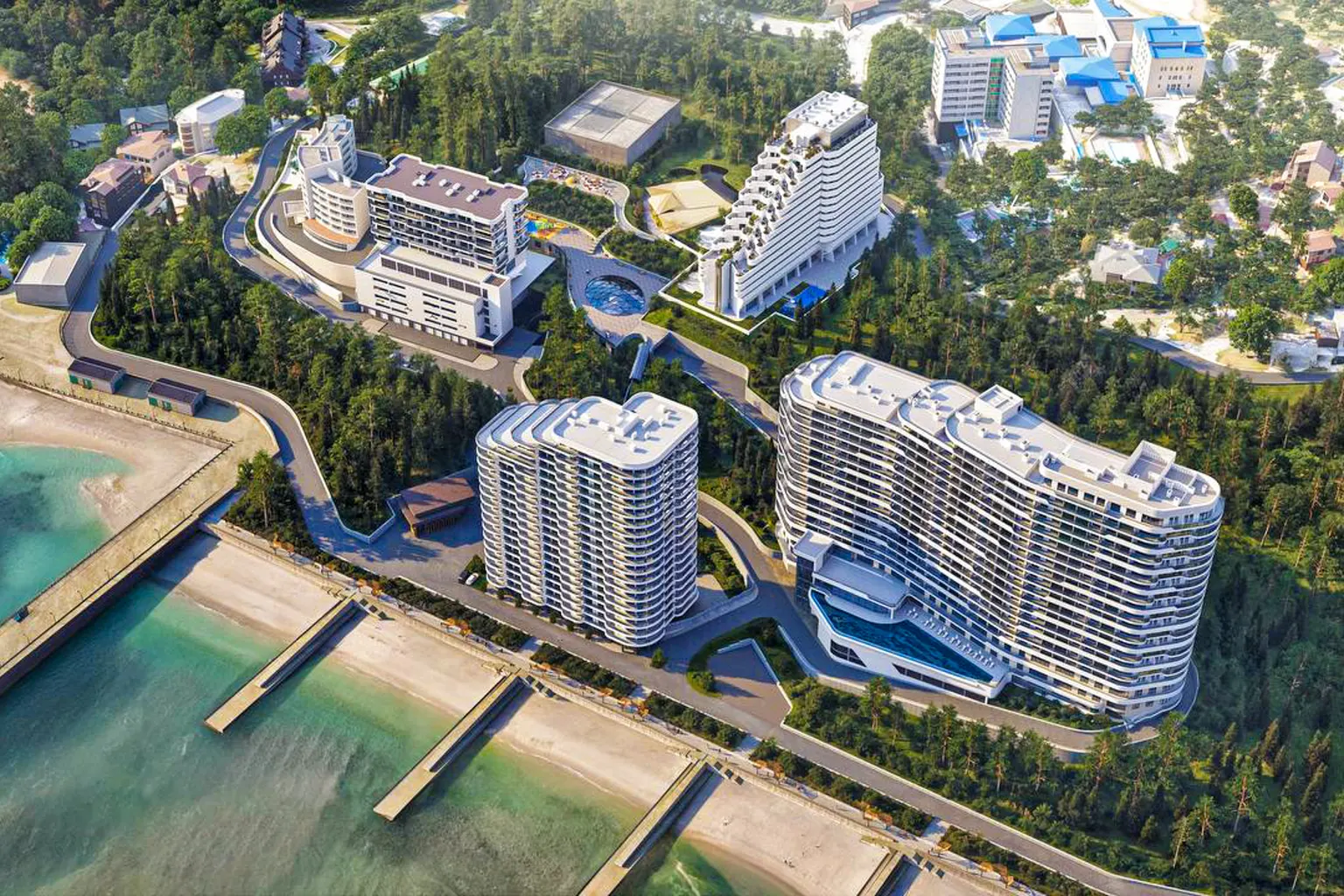 АК Лайнер (Cosmos Smart Alushta) — визуализация застройщика