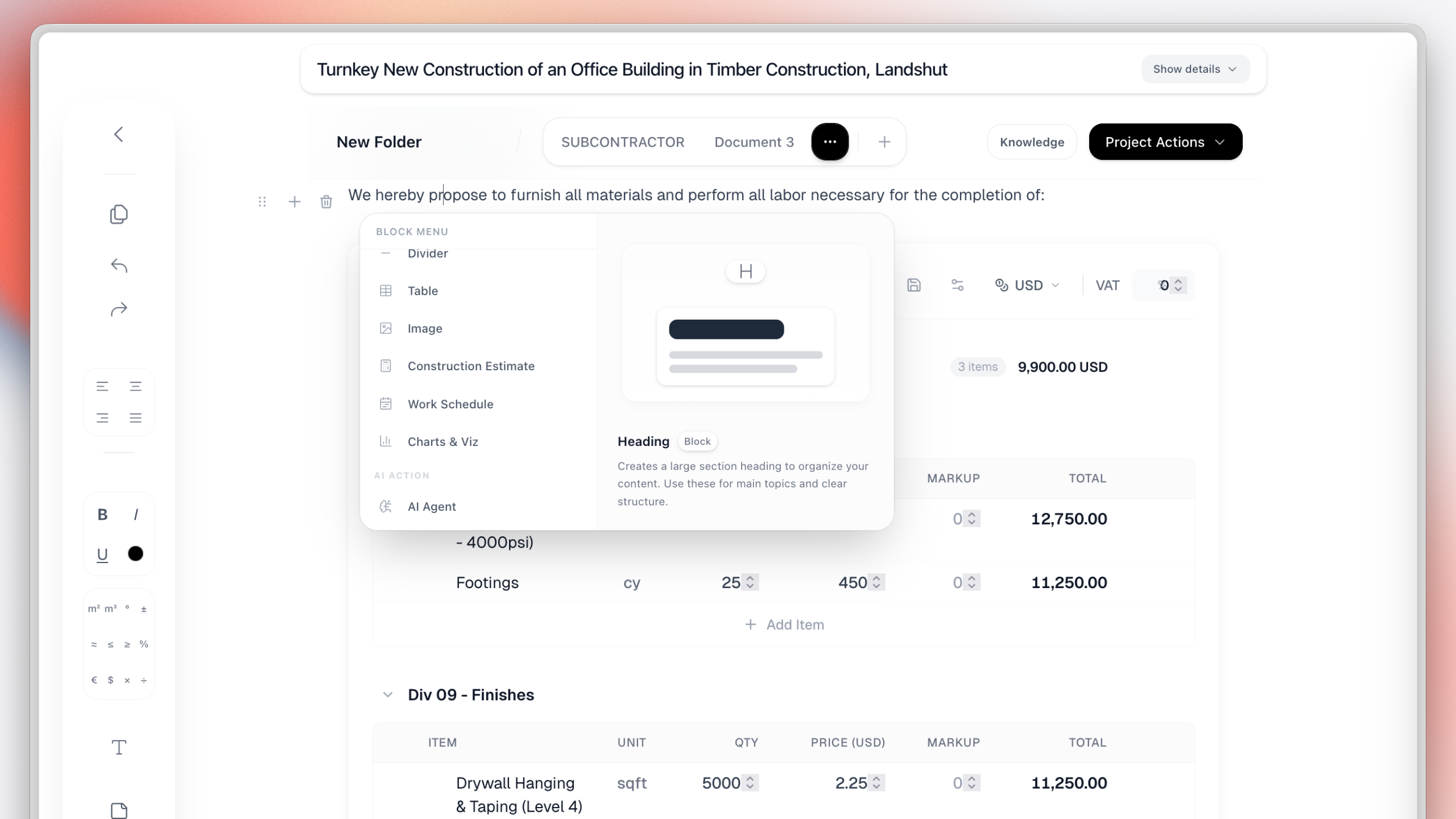 Bau4You workspace screenshot