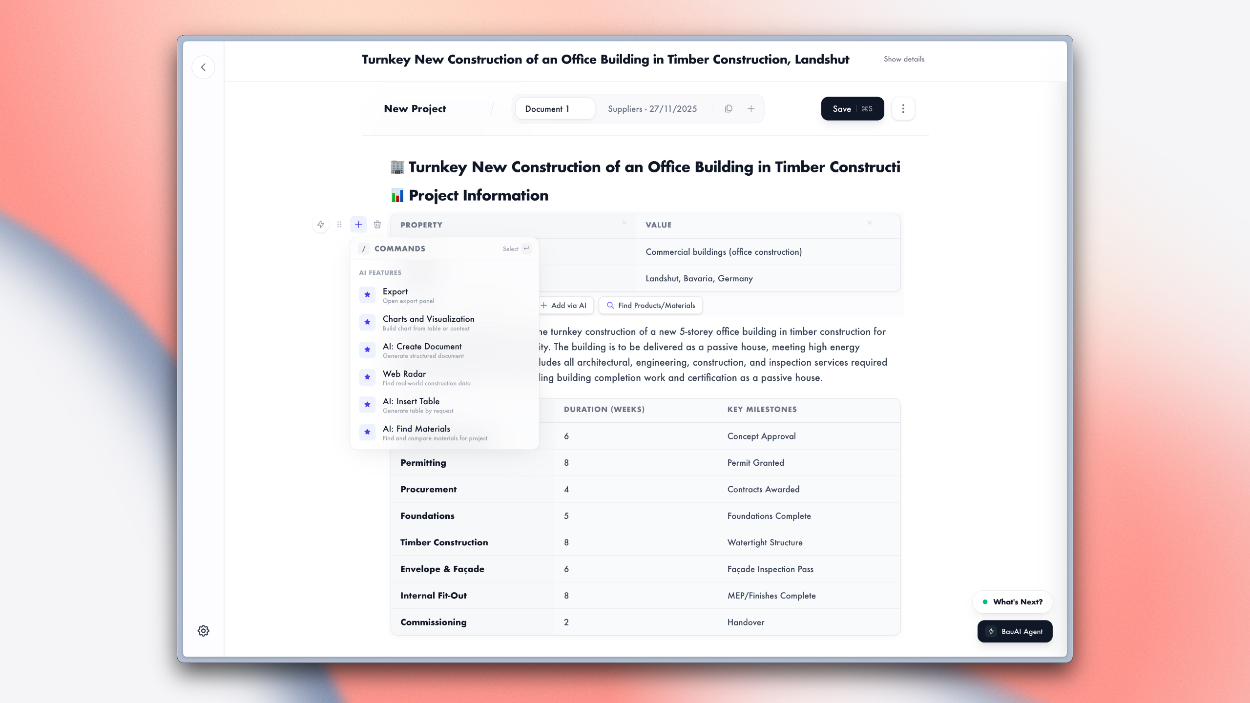 Скриншот рабочего места Bau4You