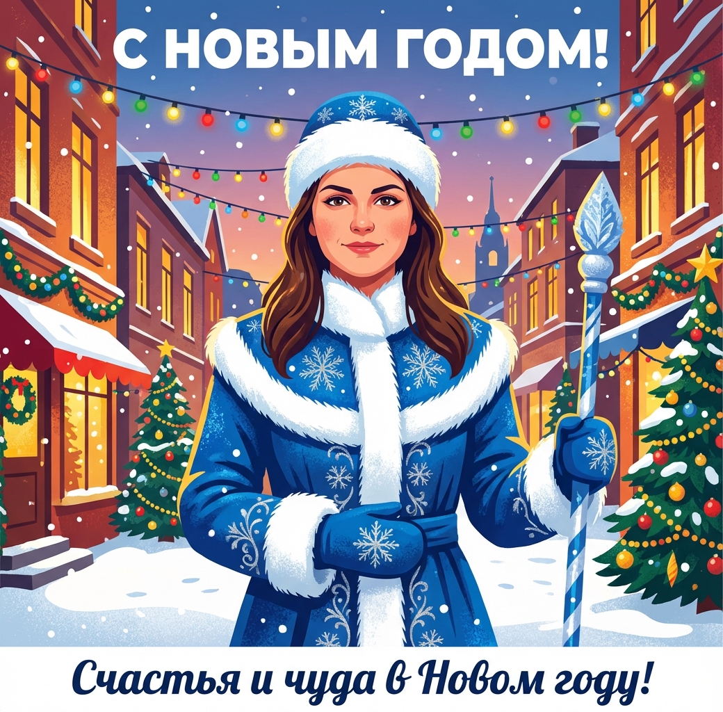 Сделать новогоднюю открытку из фото с помощью нейросети