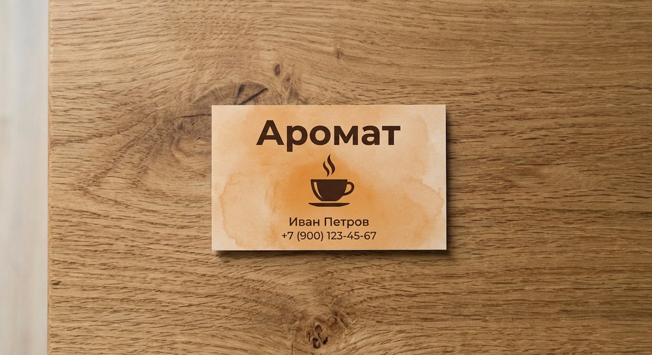 Создать визитку с помощью нейросети