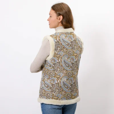 Жилет из овчины «Восточный узор»