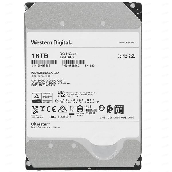 16 TB Hard Drive WD Ultrastar DC HC550 [0F38462]
