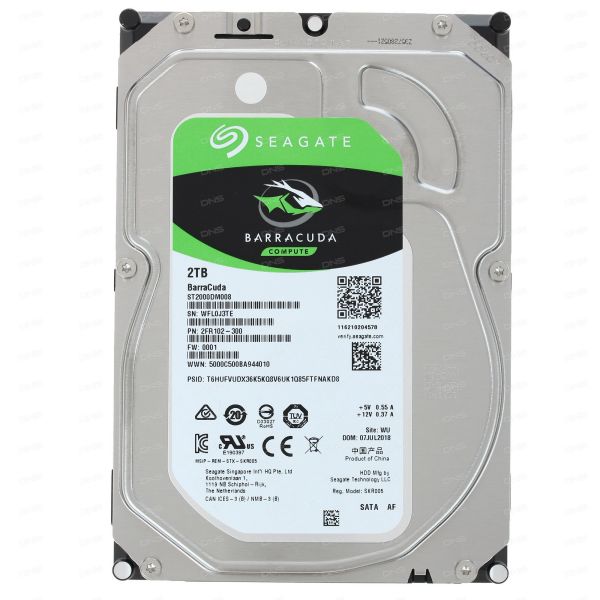 2 TB Seagate BarraCuda Hard Drive [ST2000DM008]