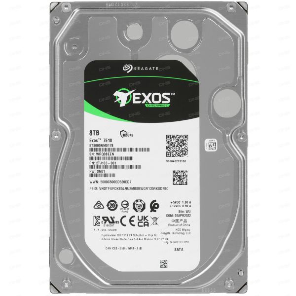 8 TB Hard Drive Seagate Exos 7E10 [ST8000NM017B]