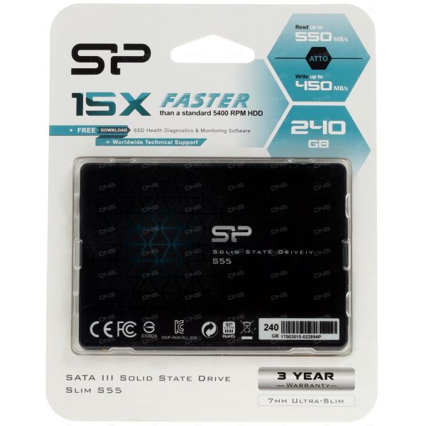240 GB 2.5" SATA drive Silicon Power Slim S55 [SP240GBSS3S55S25]